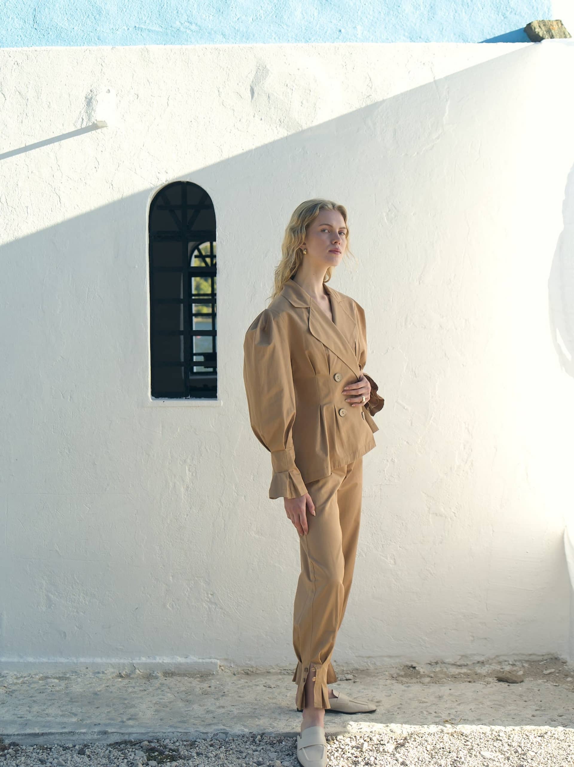 Raff Asymmetric Cotton Jacket made by Nazli Ceren