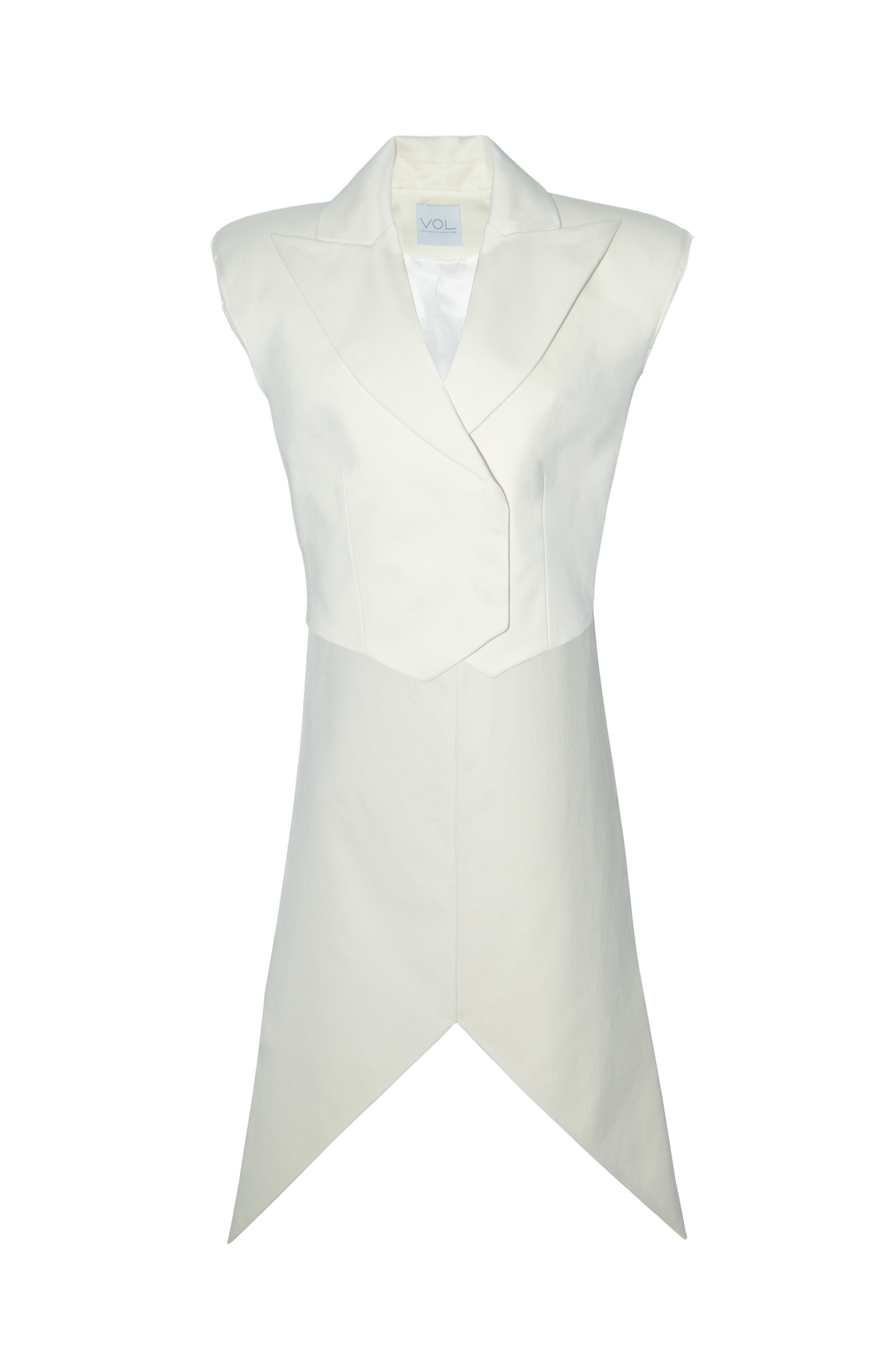 WHITE STRUCTURED TAILCOAT made by Vestiaire d'un Oiseau Libre