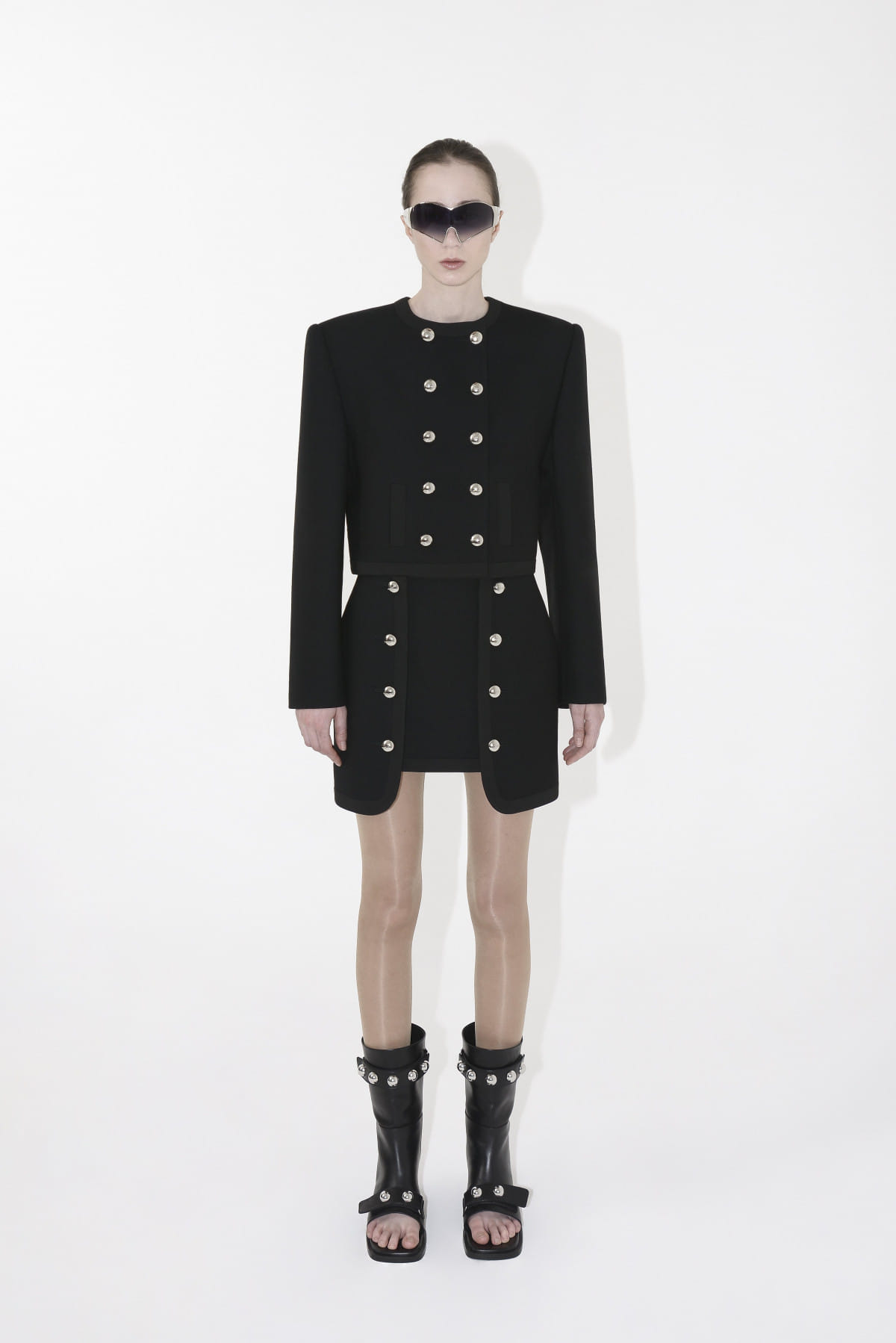 WOOL DOUBLE-BREASTED BLAZER in Black made by KEBURIA