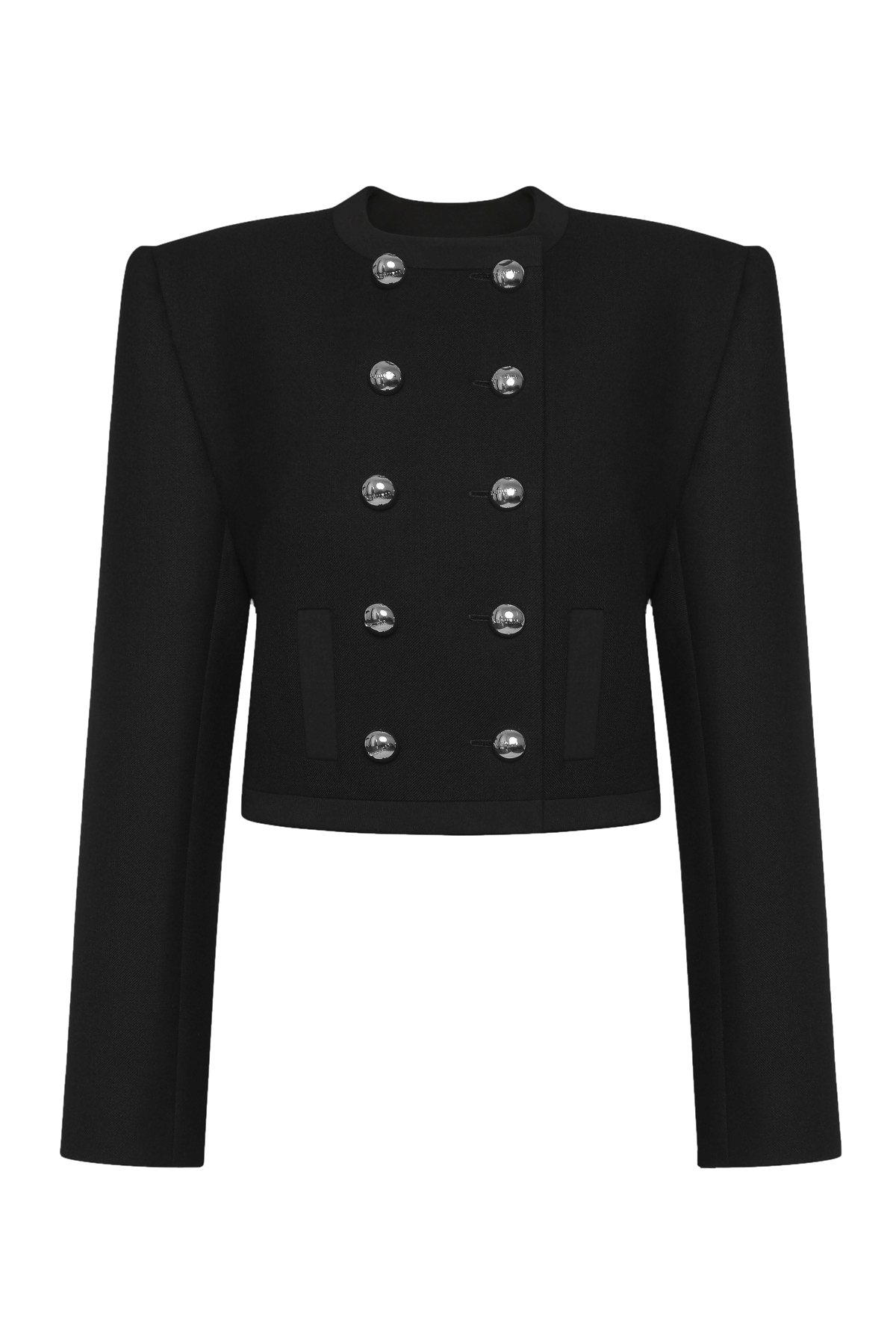 WOOL DOUBLE-BREASTED BLAZER in Black made by KEBURIA