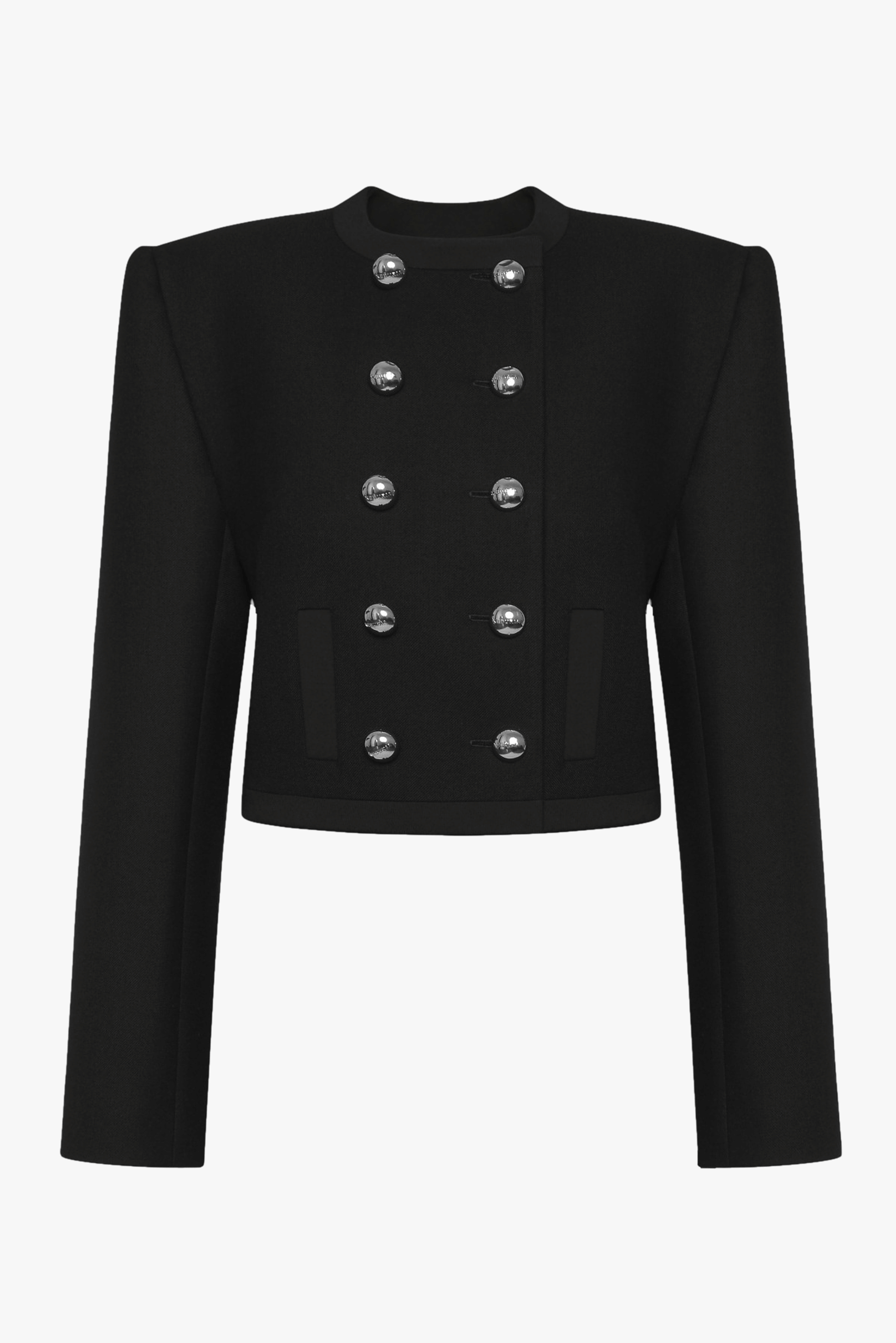 WOOL DOUBLE-BREASTED BLAZER in Black made by KEBURIA