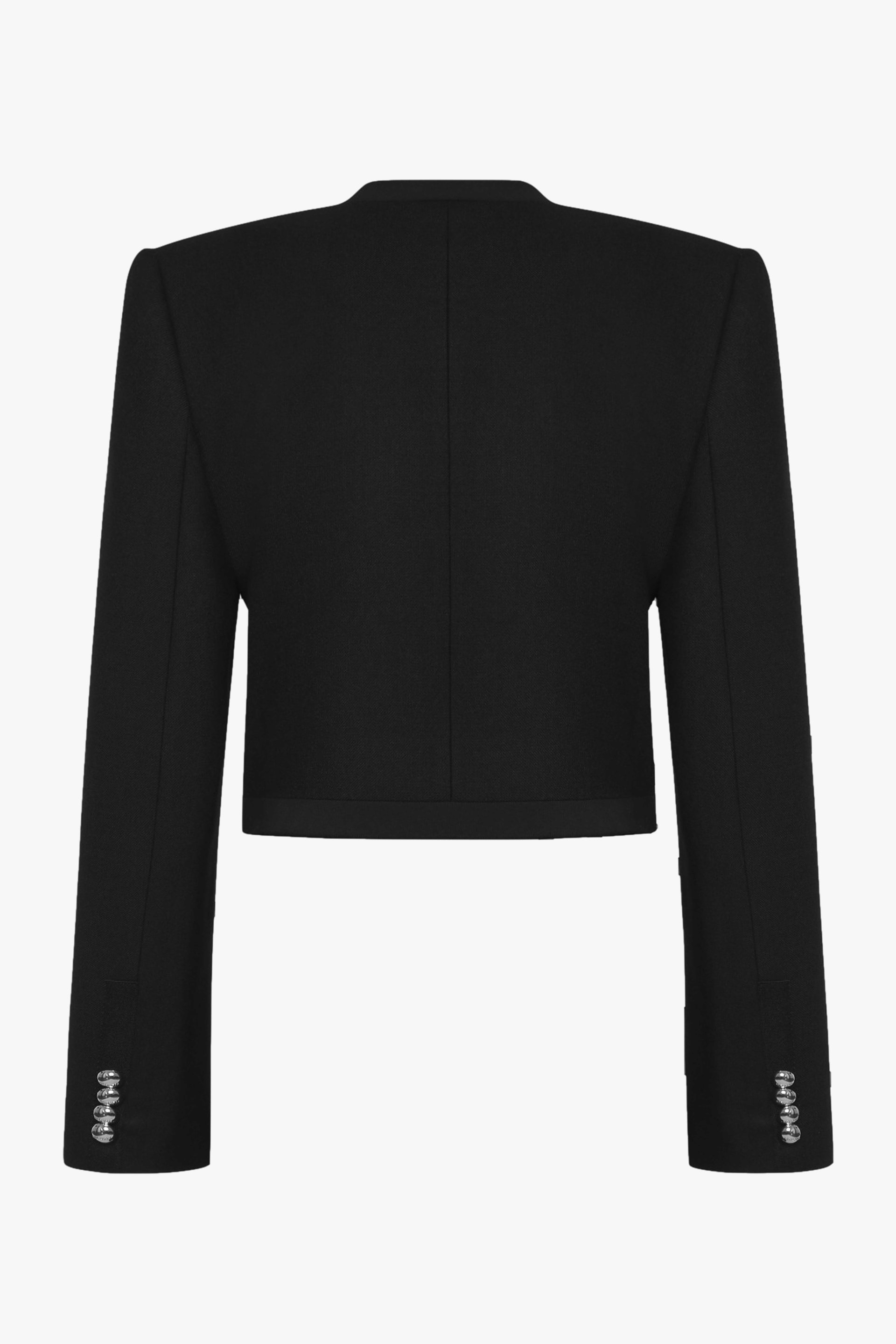 WOOL DOUBLE-BREASTED BLAZER in Black made by KEBURIA