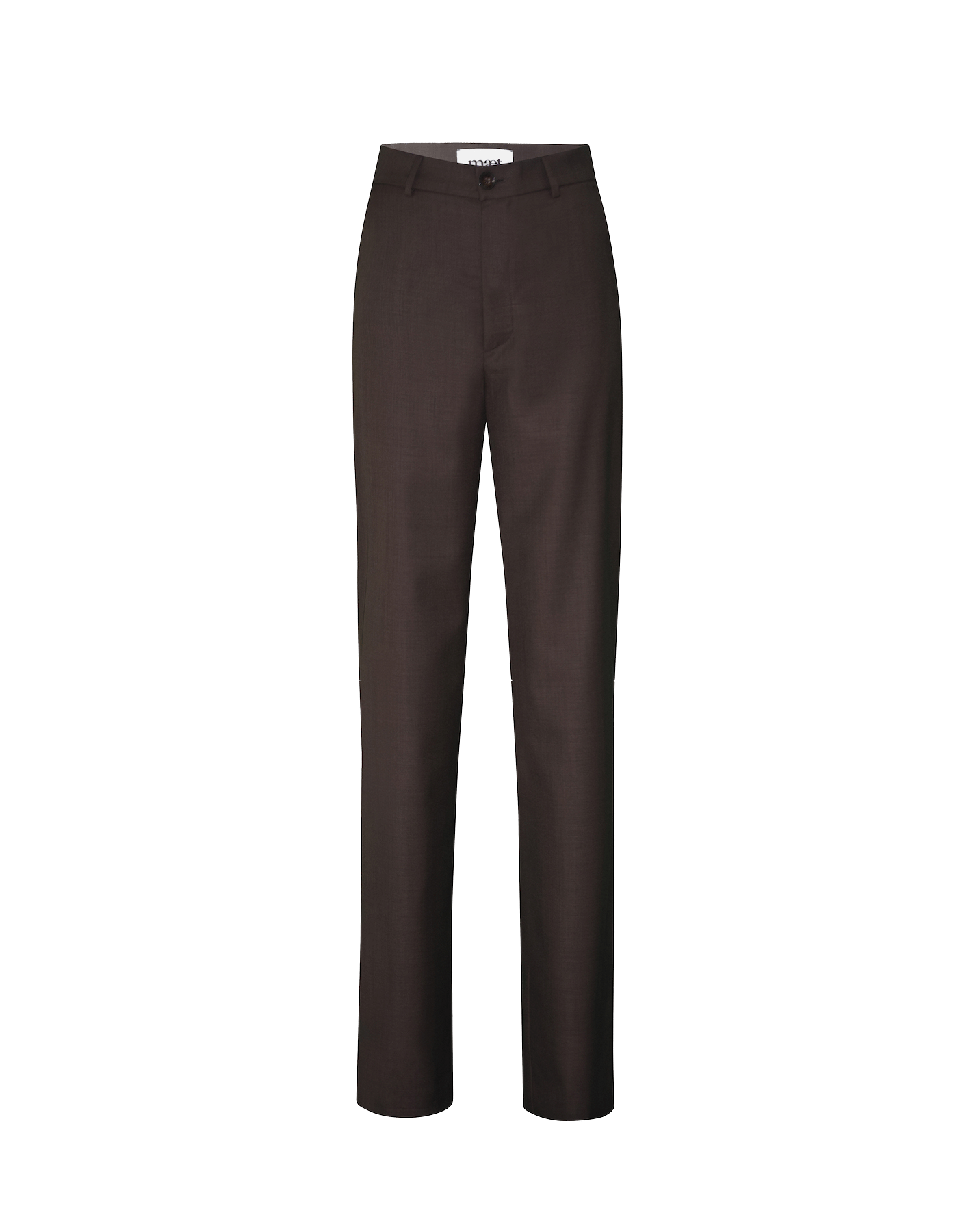 BRONTE brown high-waisted straight-leg pants made by MAET