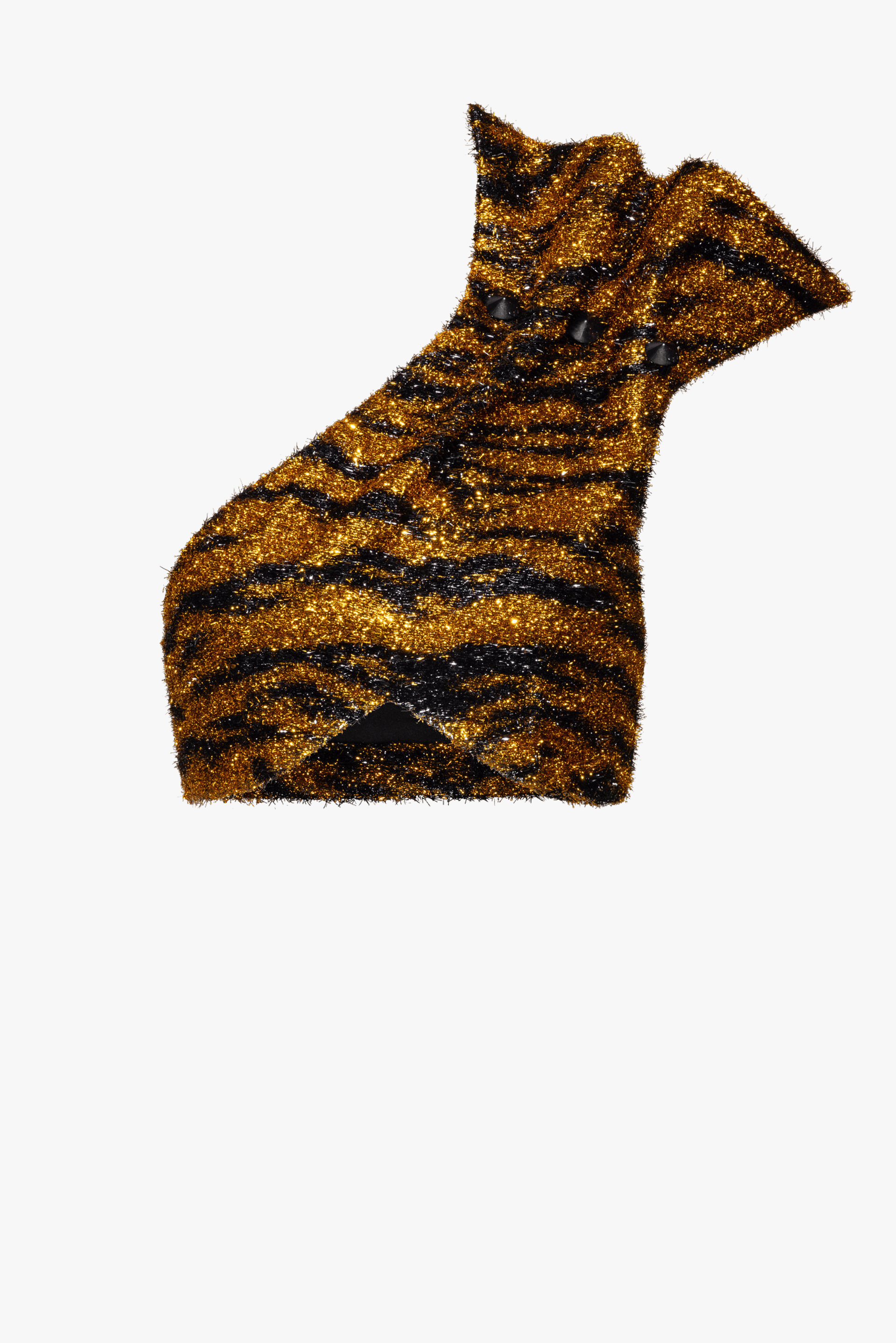 One Shoulder Fuzzy Top made by Maria Kokhia