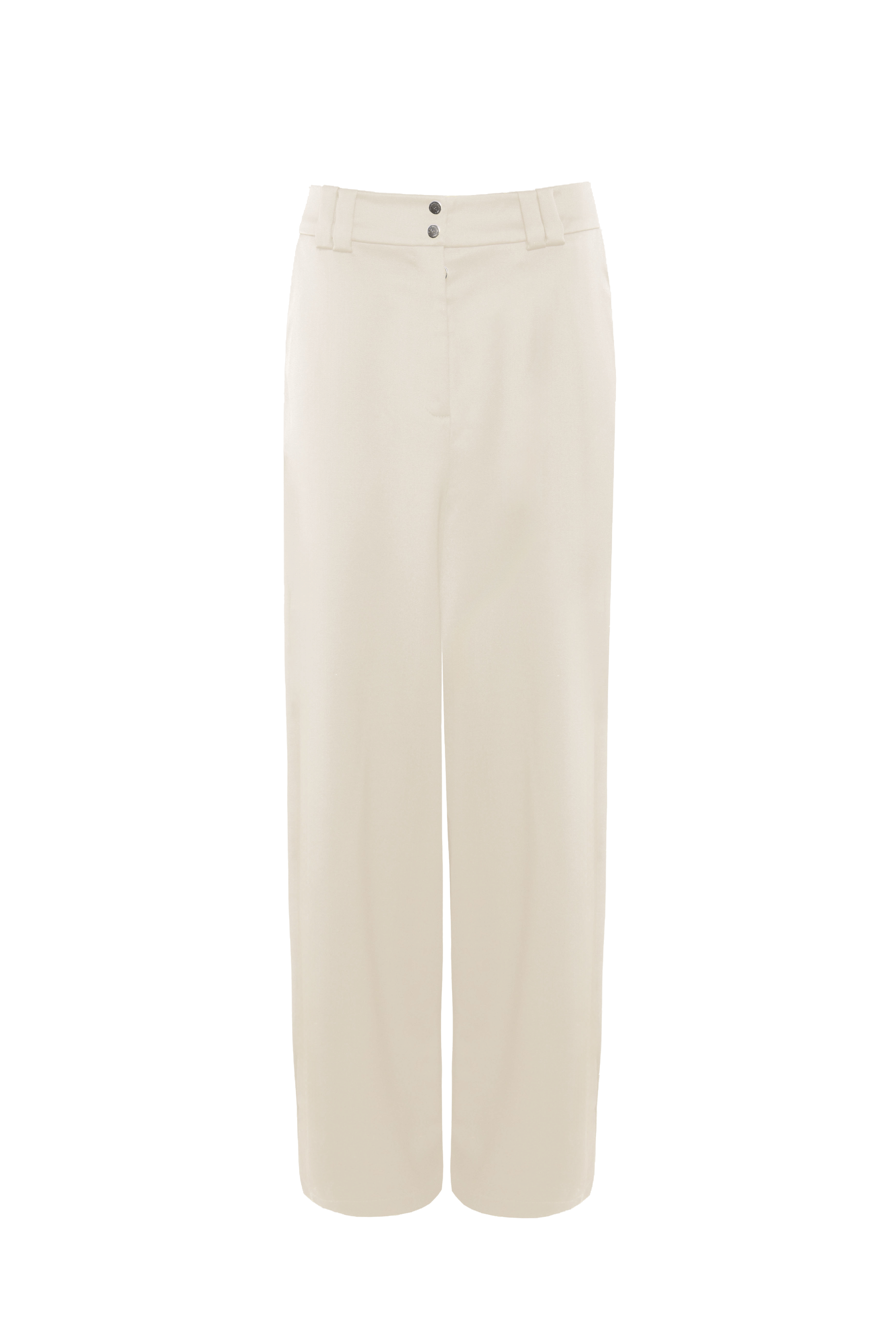 Low Waist Trousers in White made by Vestiaire d'un Oiseau Libre