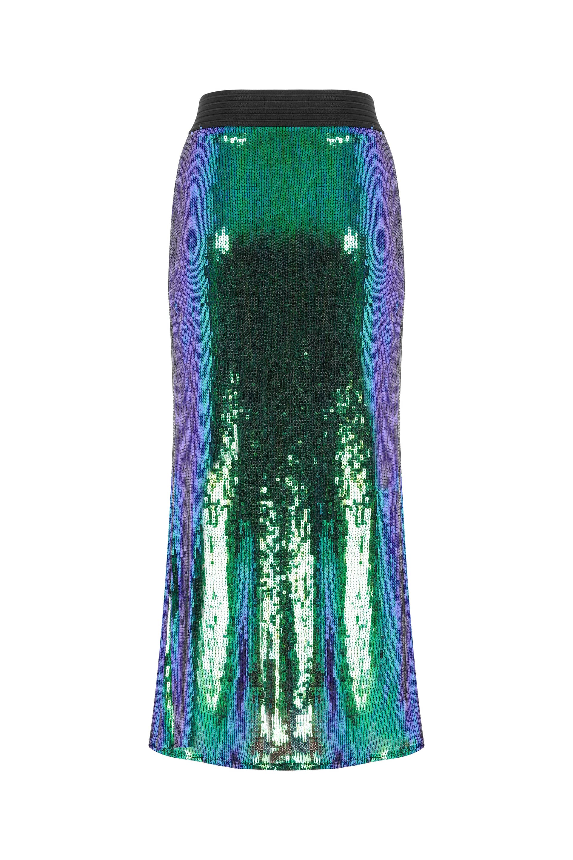 Joelle Sequin Maxi Skirt in Océan Bleu in Green made by Nazli Ceren