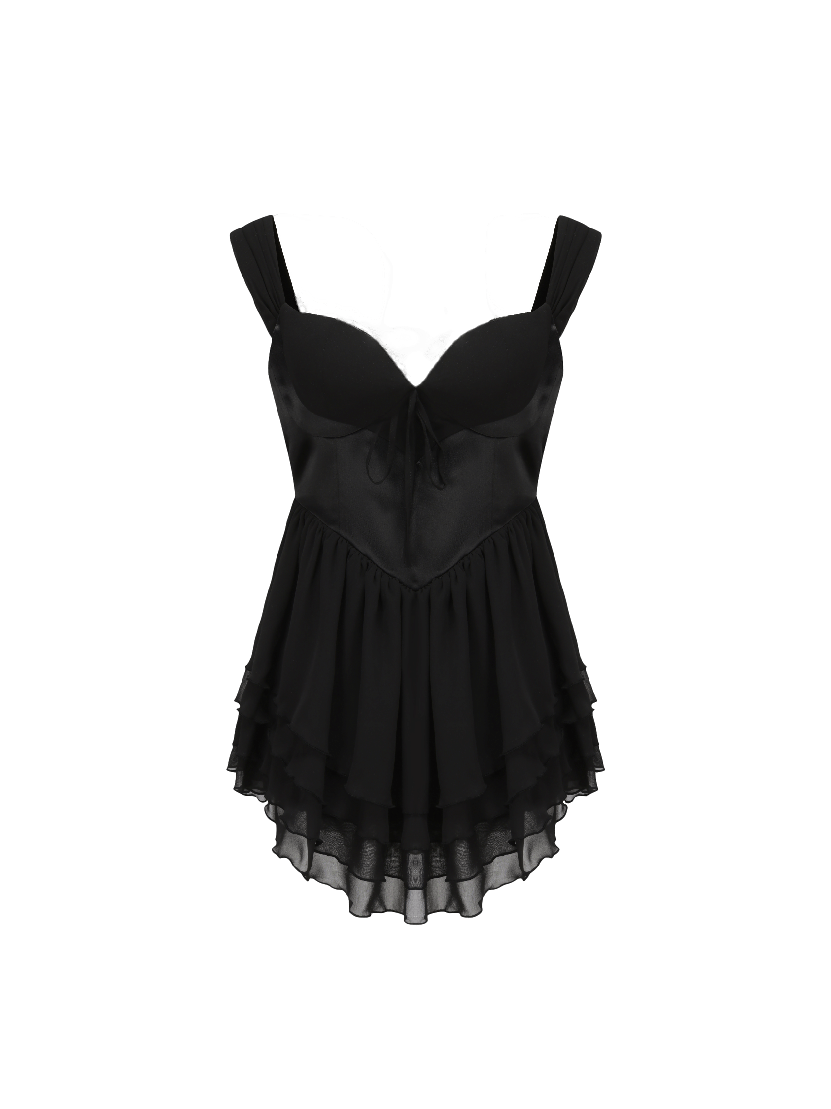 Sheila Chiffon Dress (Black) (Final Sale) in Black made by Nana Jacqueline