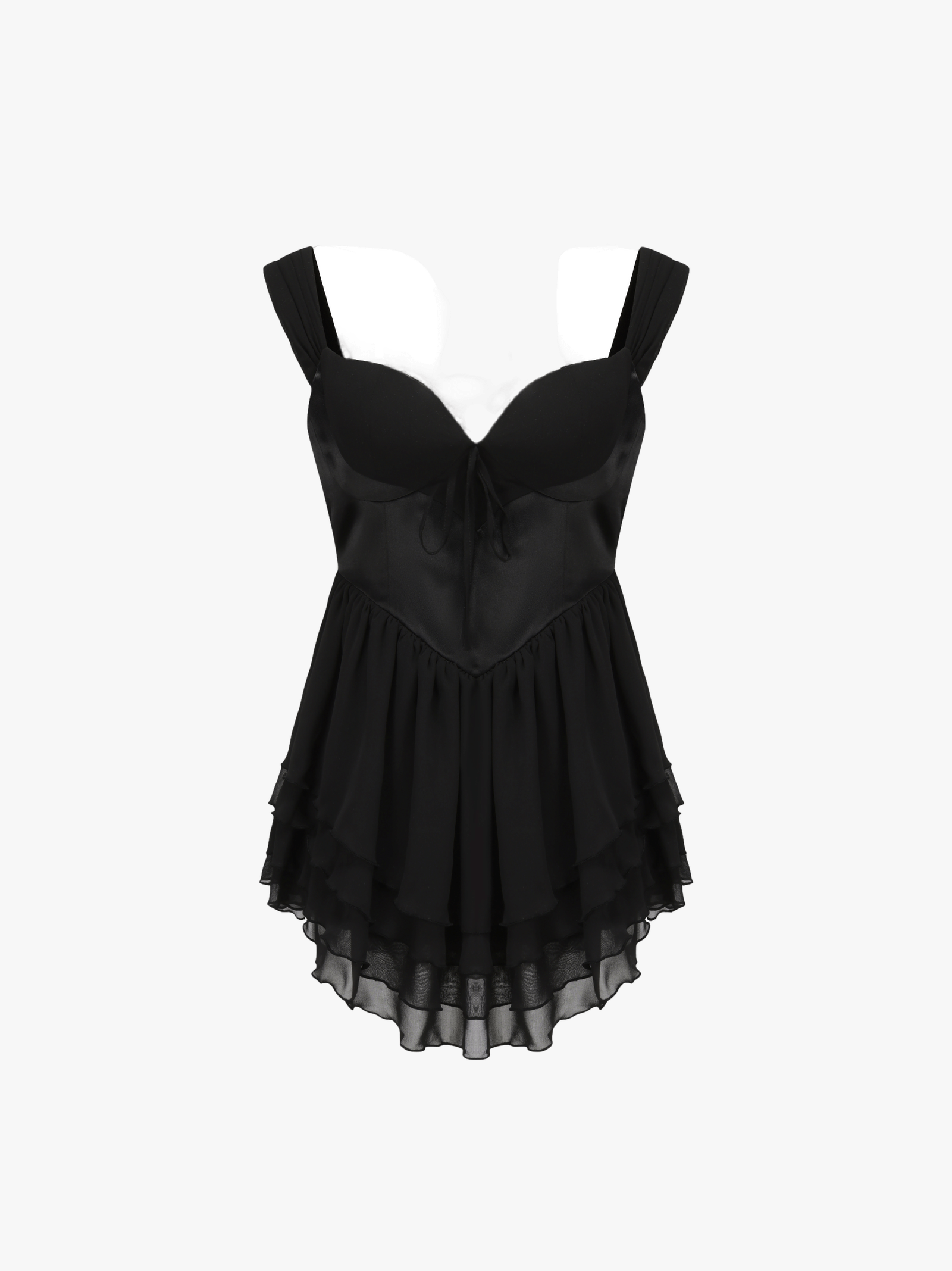 Sheila Chiffon Dress (Black) (Final Sale) in Black made by Nana Jacqueline