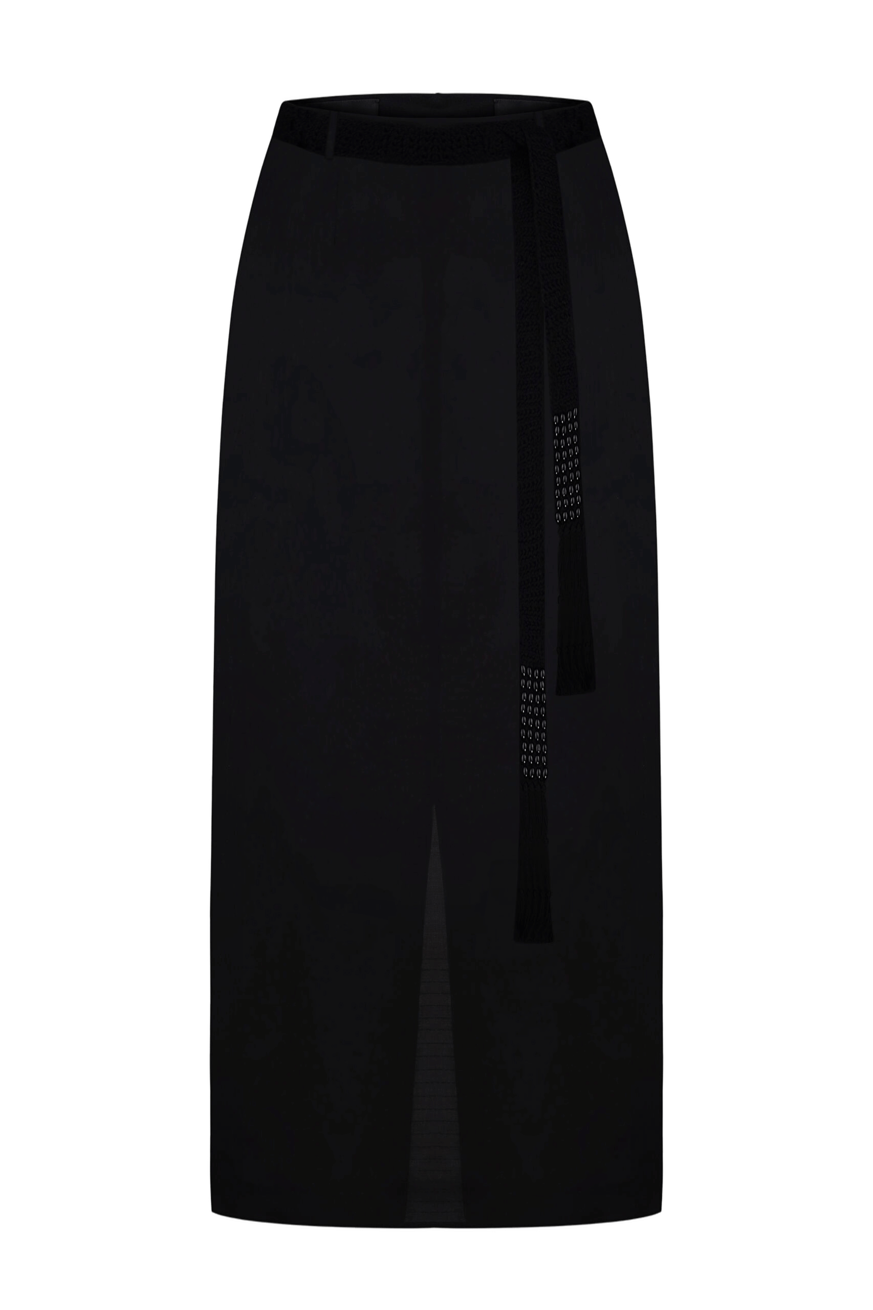 SKIRT WITH A TIED BELT made by DELEGAN Clothes