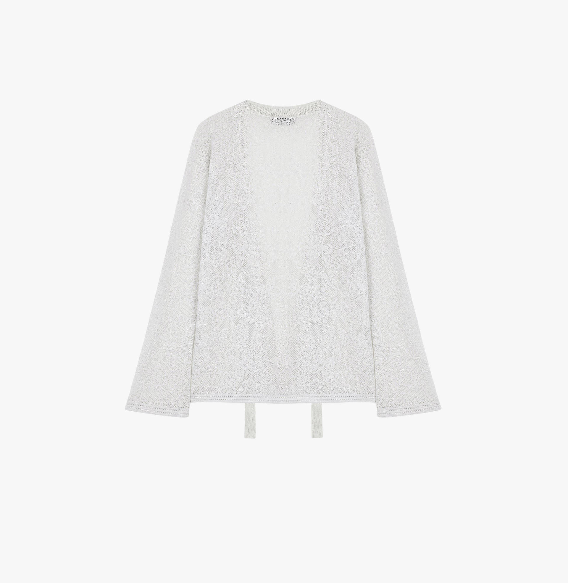 POINTELLE JACQUARD RIBBON CARDIGAN made by CRUSH Collection