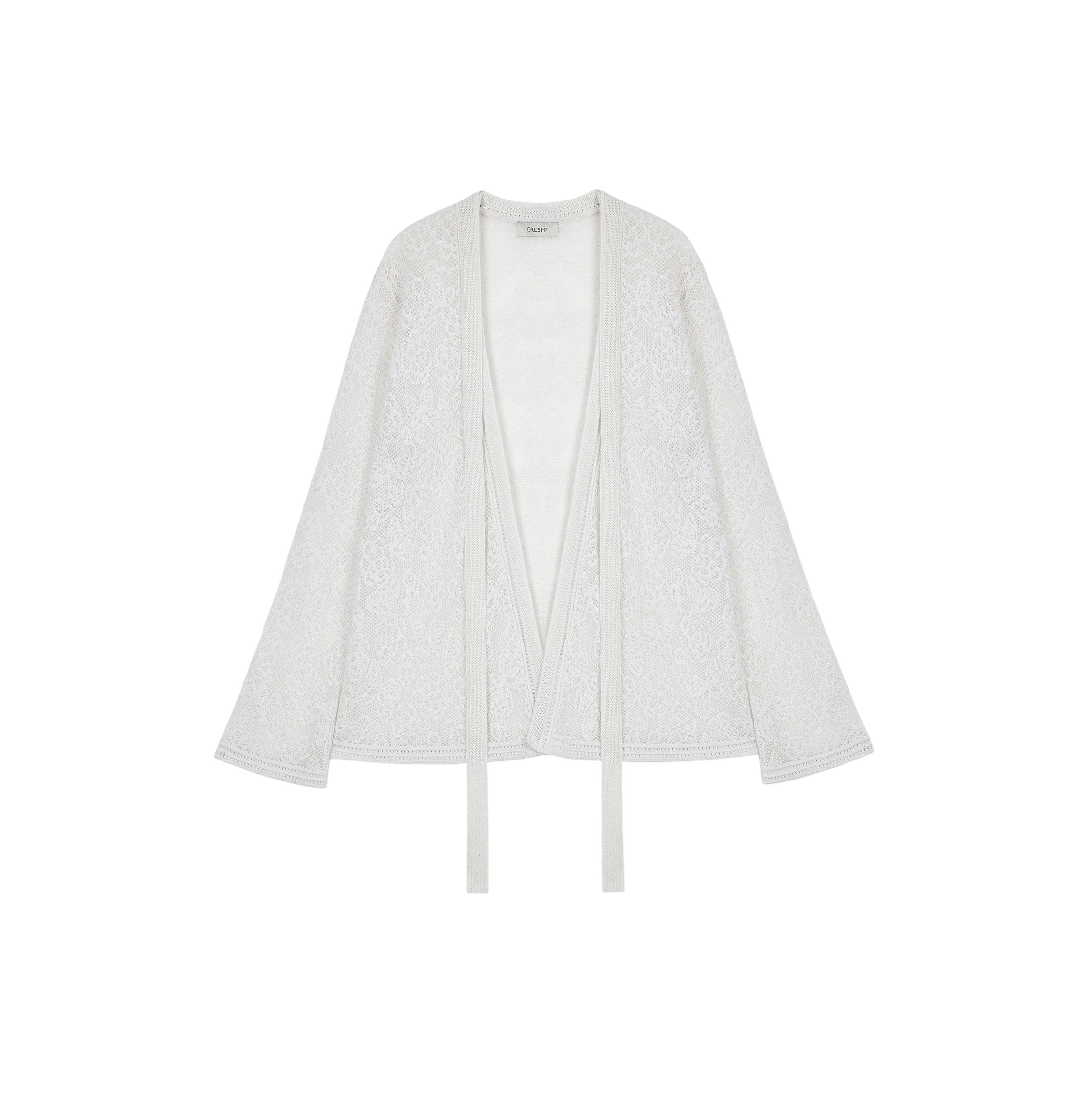 POINTELLE JACQUARD RIBBON CARDIGAN made by CRUSH Collection