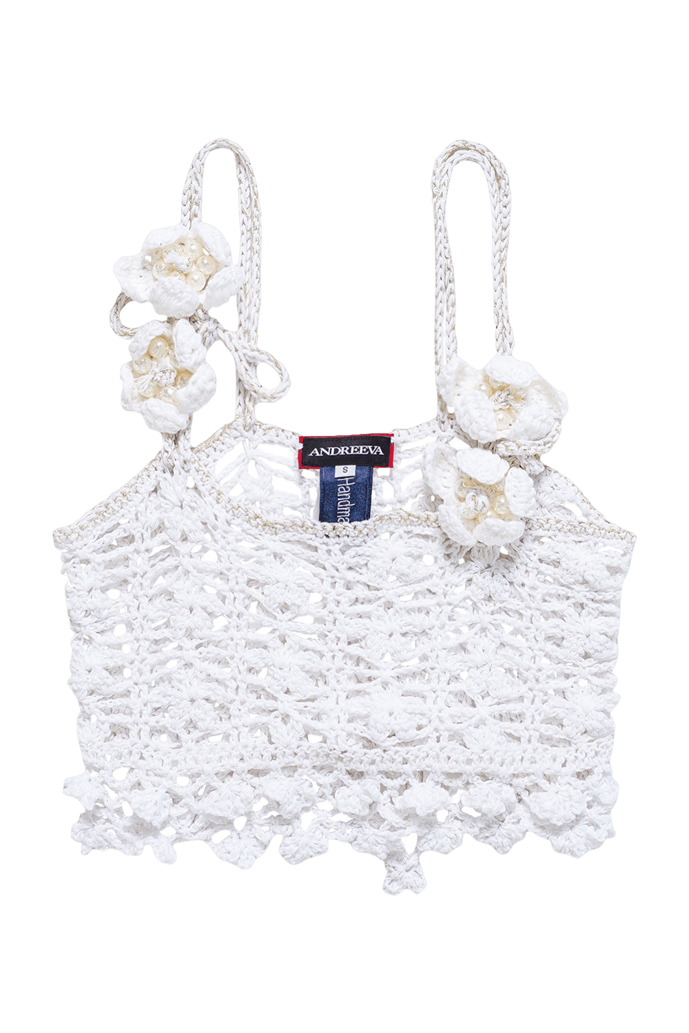 White Vanilla Handmade Crochet Top made by ANDREEVA