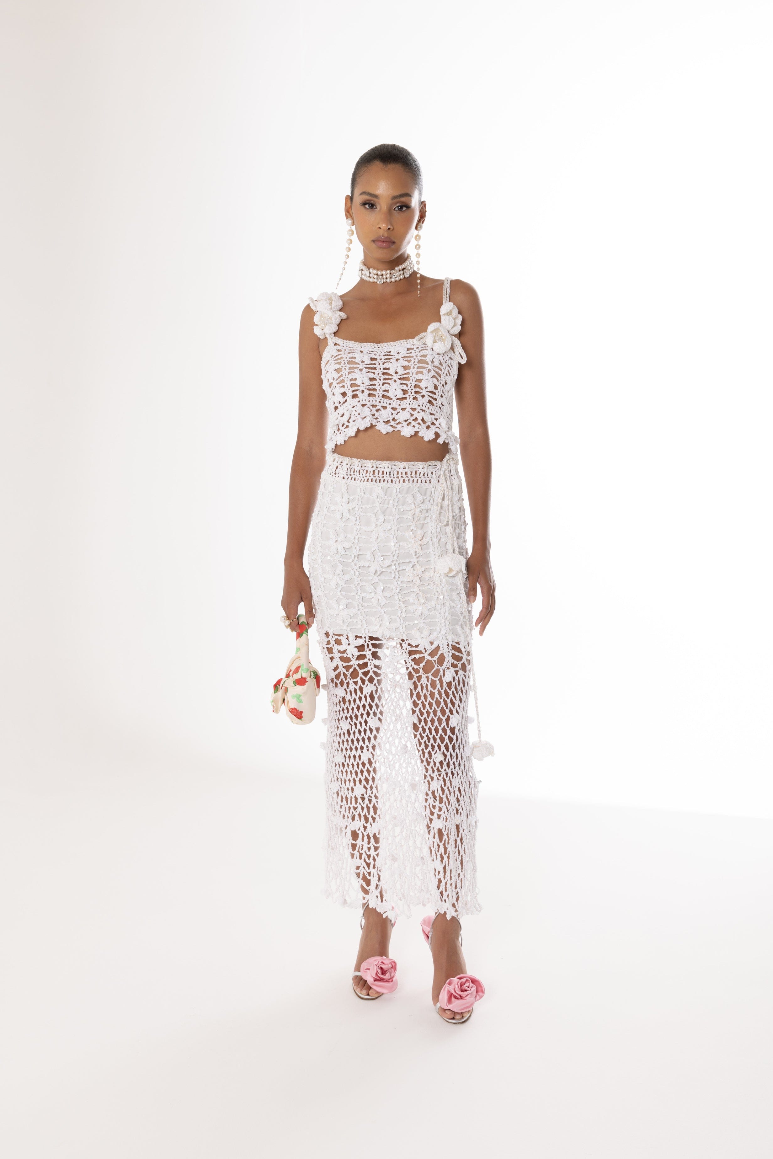 White Vanilla Handmade Crochet Top made by ANDREEVA