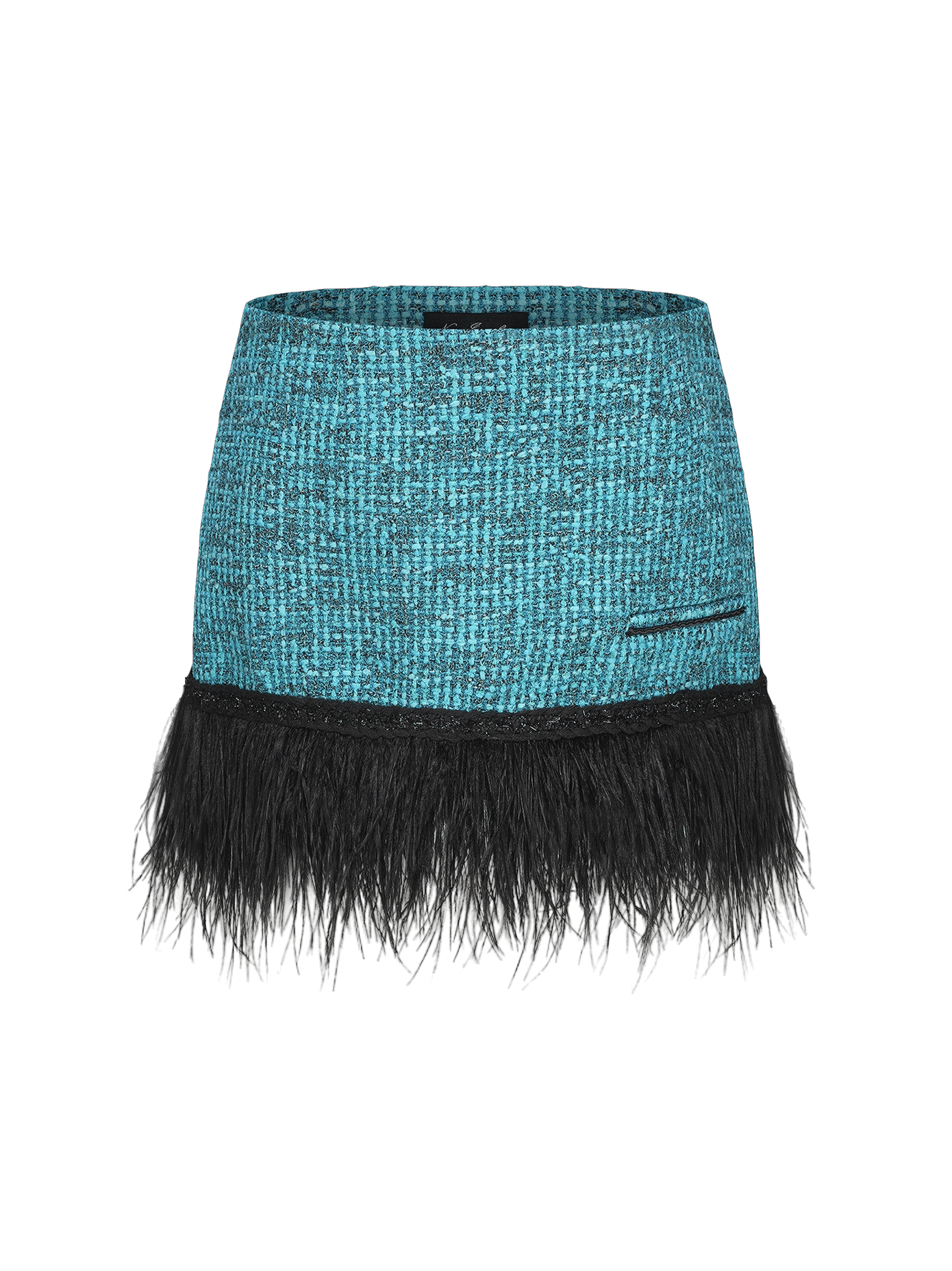 Daphne Feather Tweed Skirt (Blue) made by Nana Jacqueline