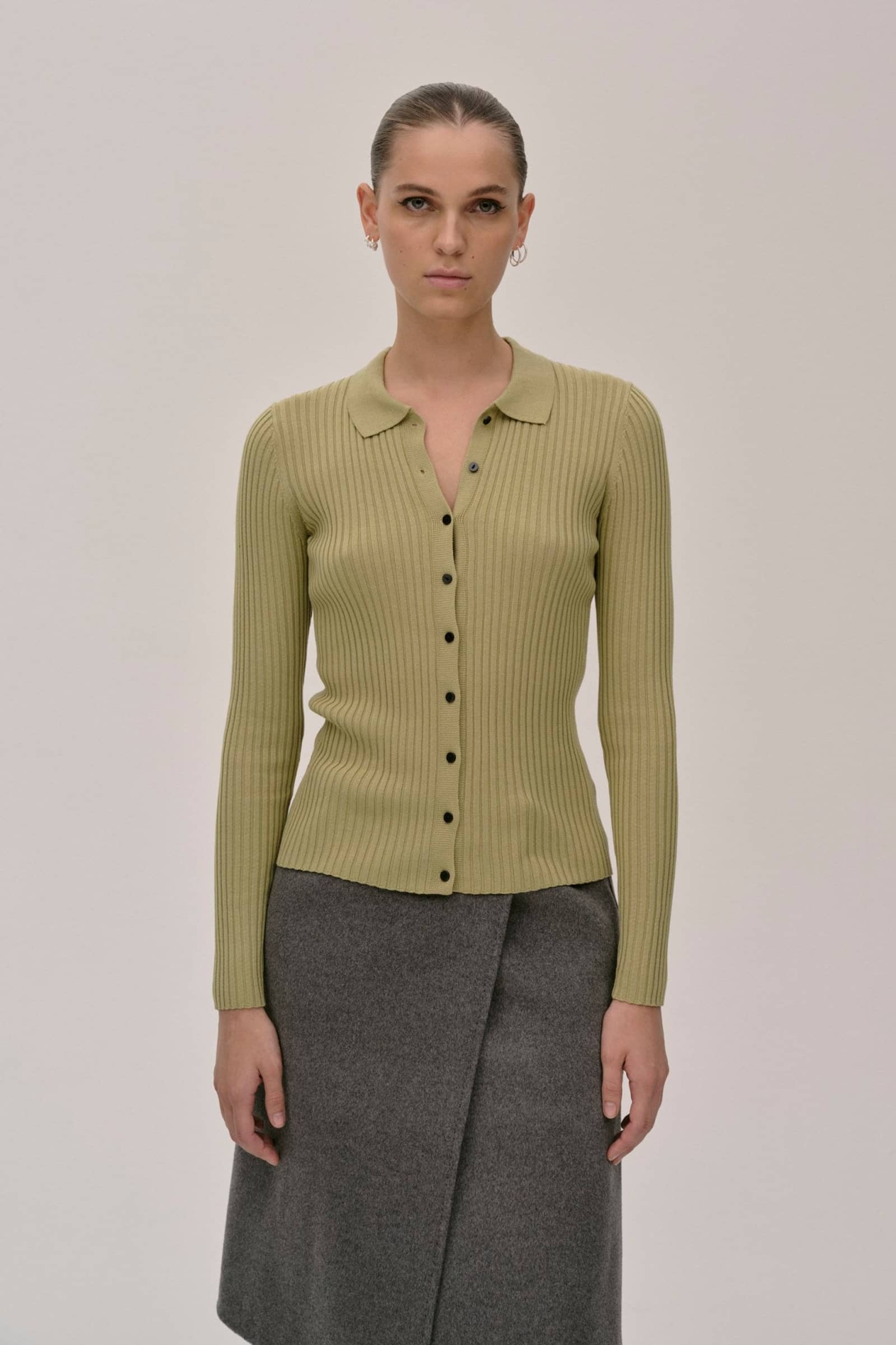 Turner Knit Cardigan - Green made by HERSKIND