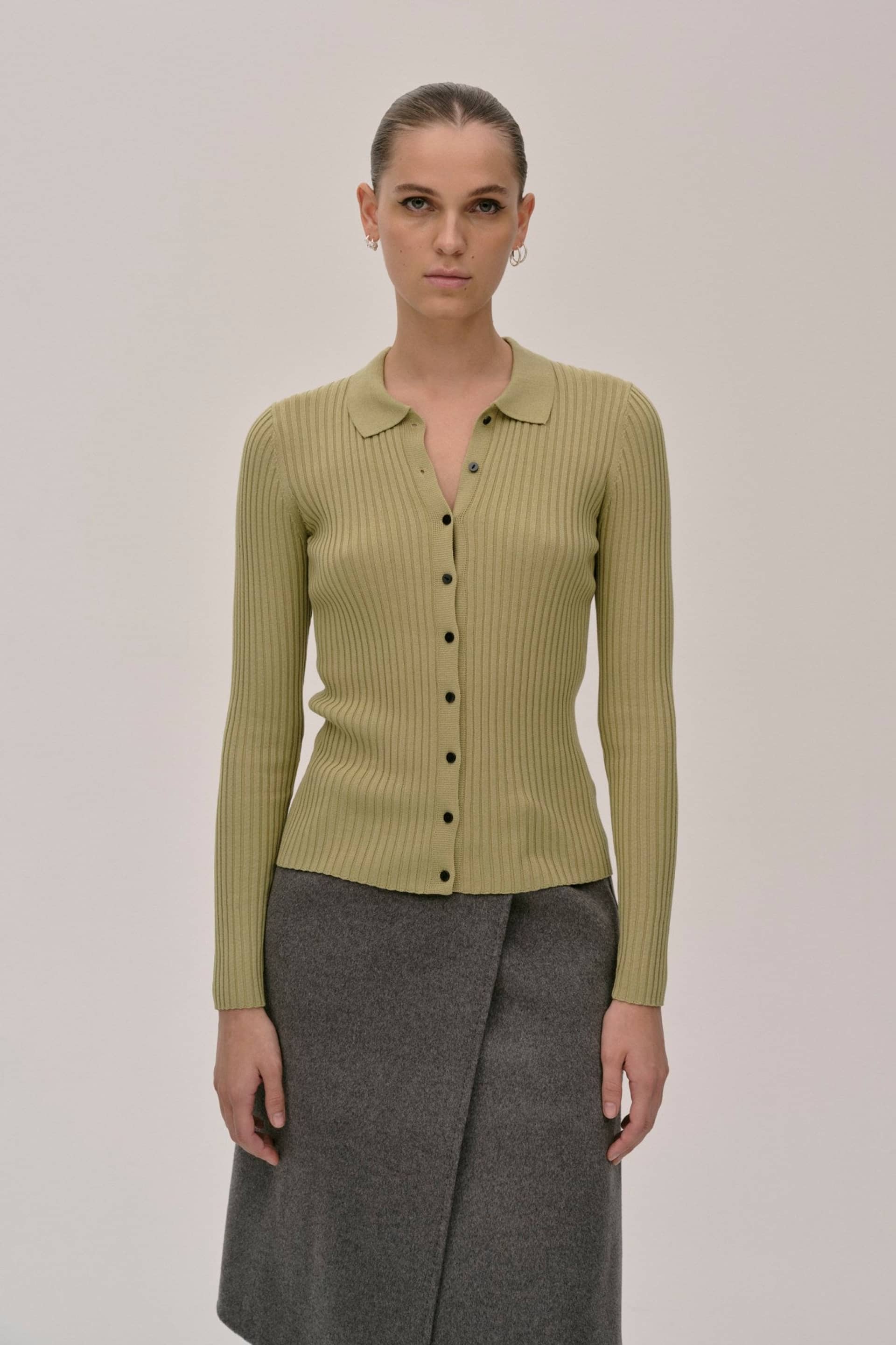 Turner Knit Cardigan - Green made by HERSKIND