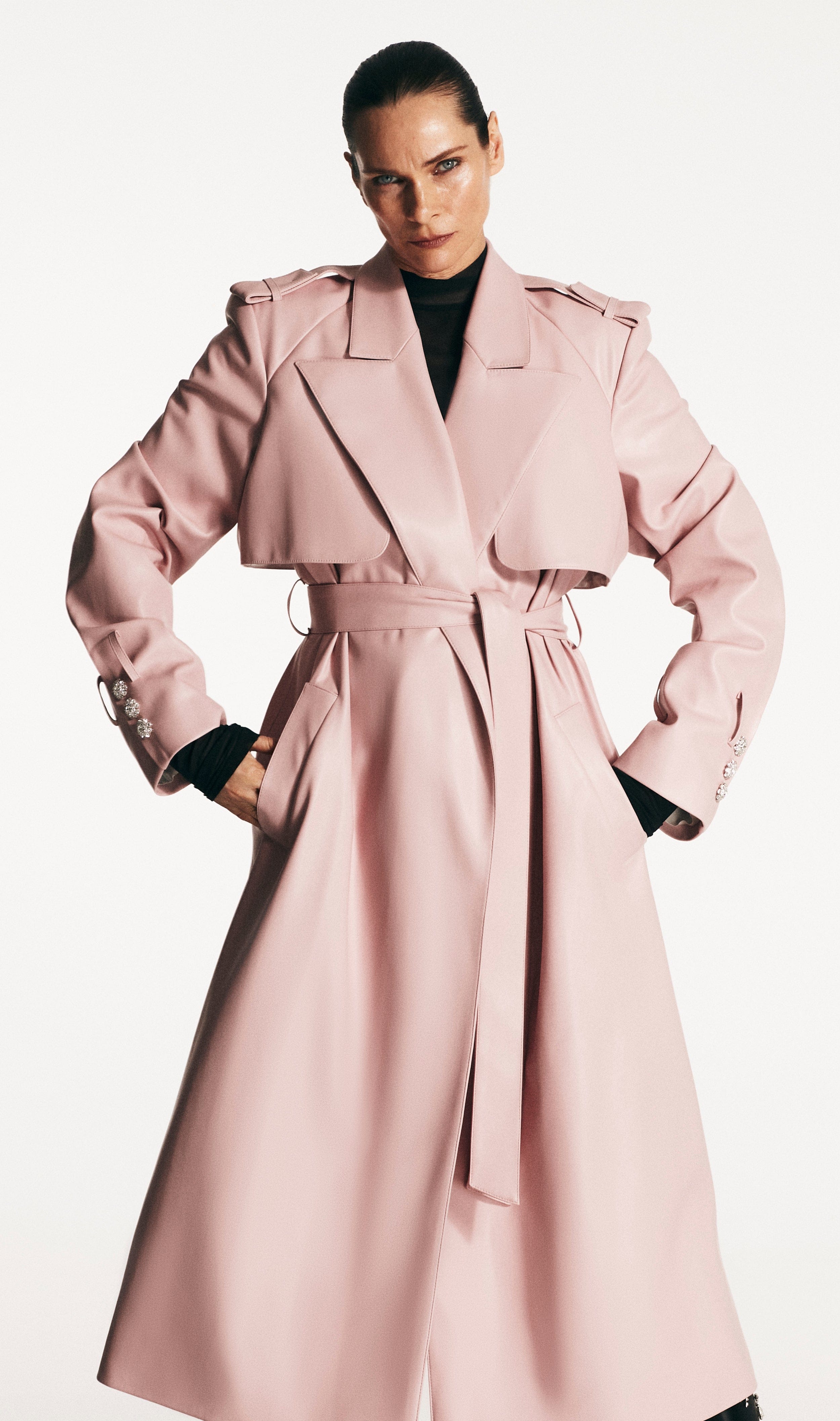 Eco-leather Trench made by Gasanova