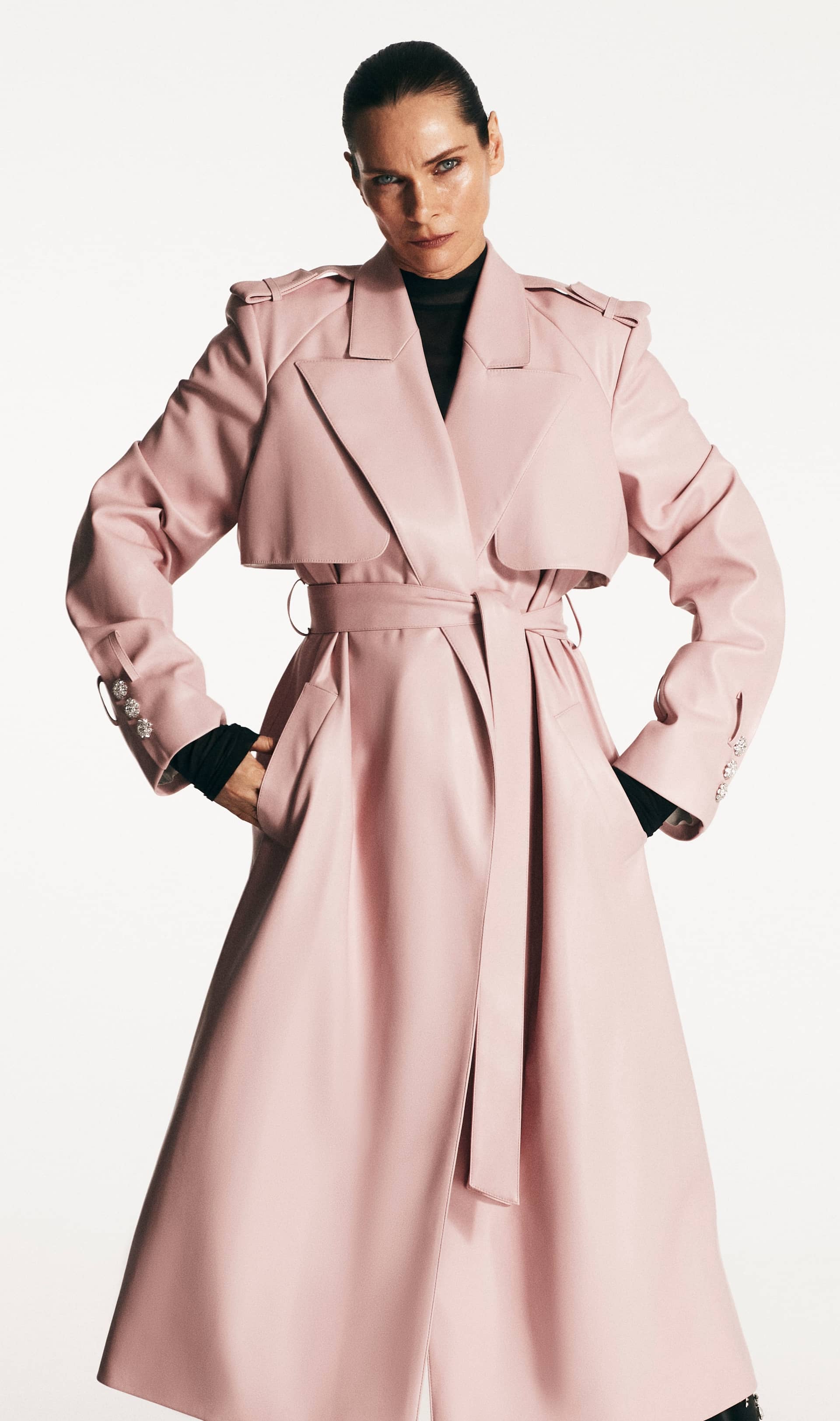 Eco-leather Trench made by Gasanova
