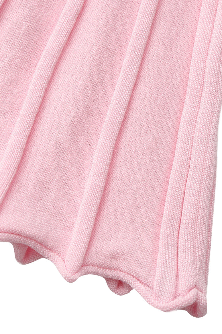 Ava Reverse Halter Pink Knit Flared Dress made by Nana Jacqueline