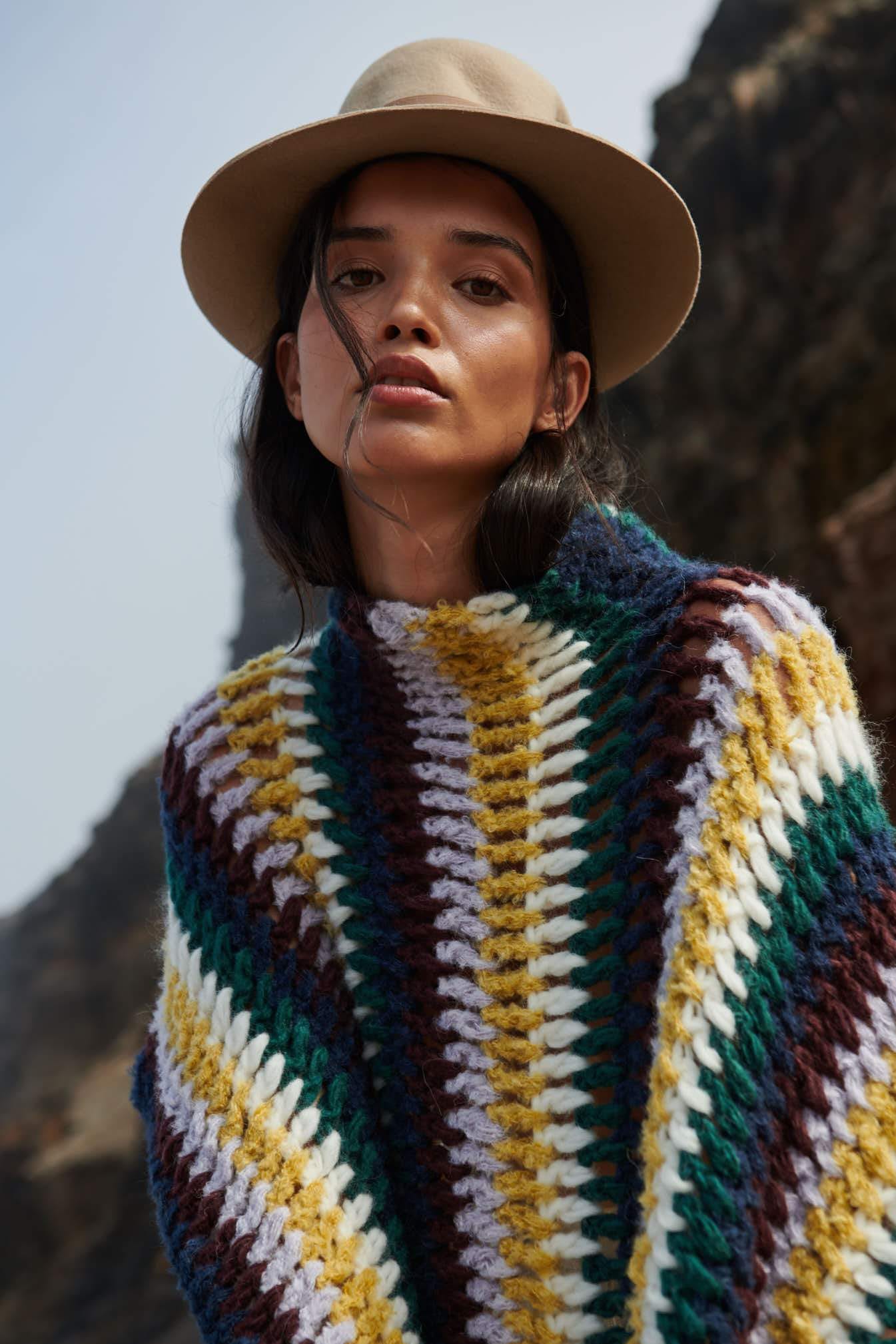 MANGO cape in Multi color made by AYNI