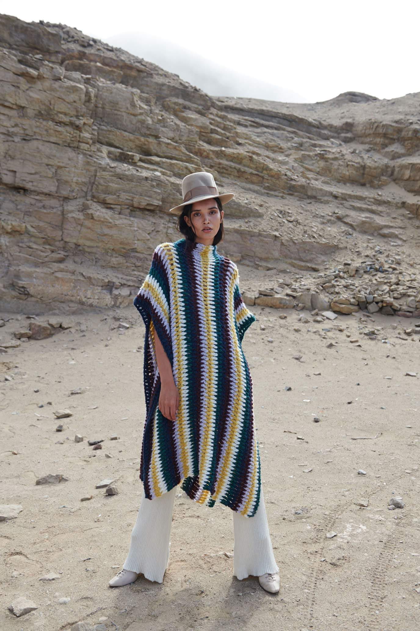 MANGO cape in Multi color made by AYNI