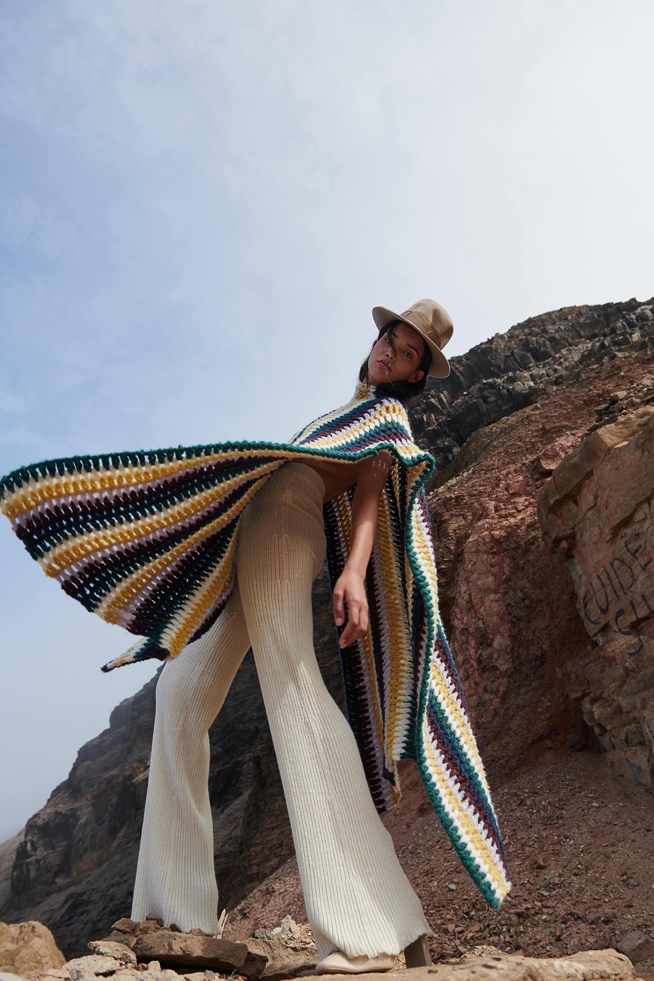 MANGO cape in Multi color made by AYNI