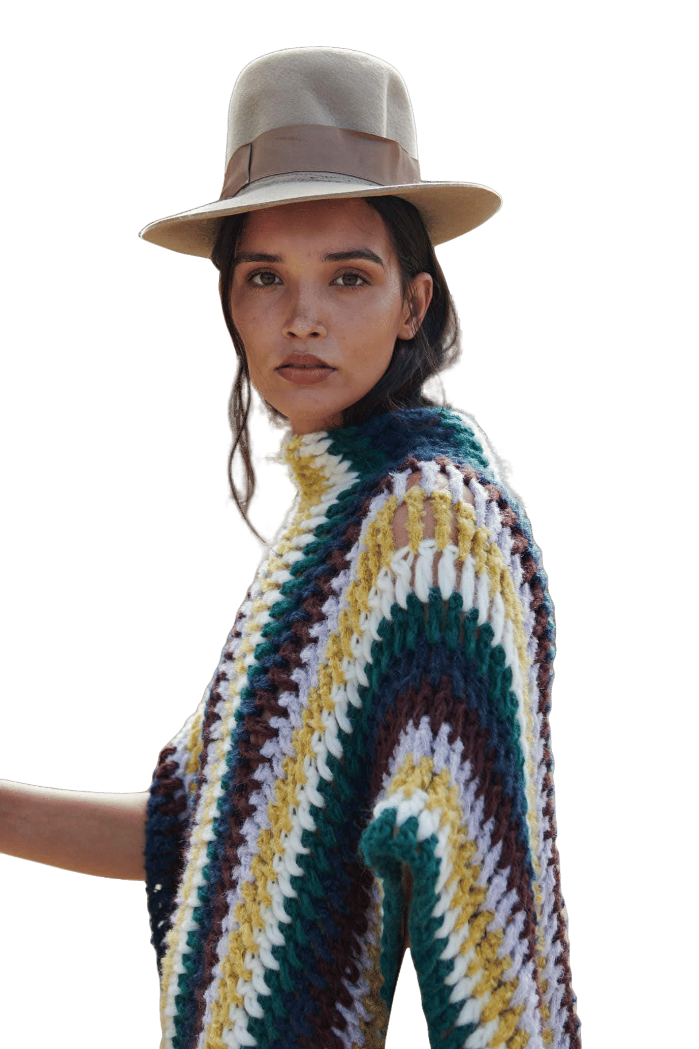 MANGO cape in Multi color made by AYNI