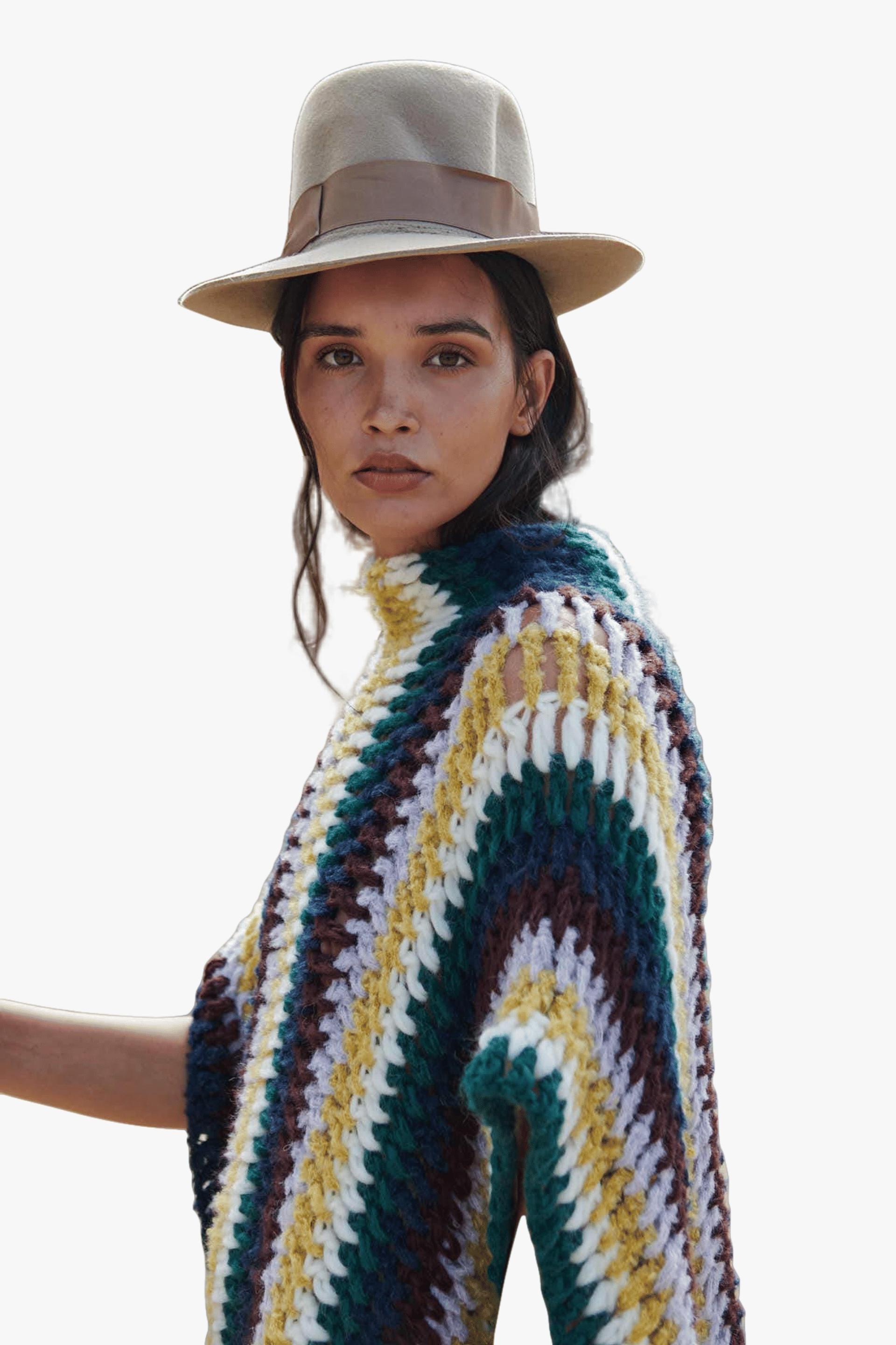 MANGO cape in Multi color made by AYNI