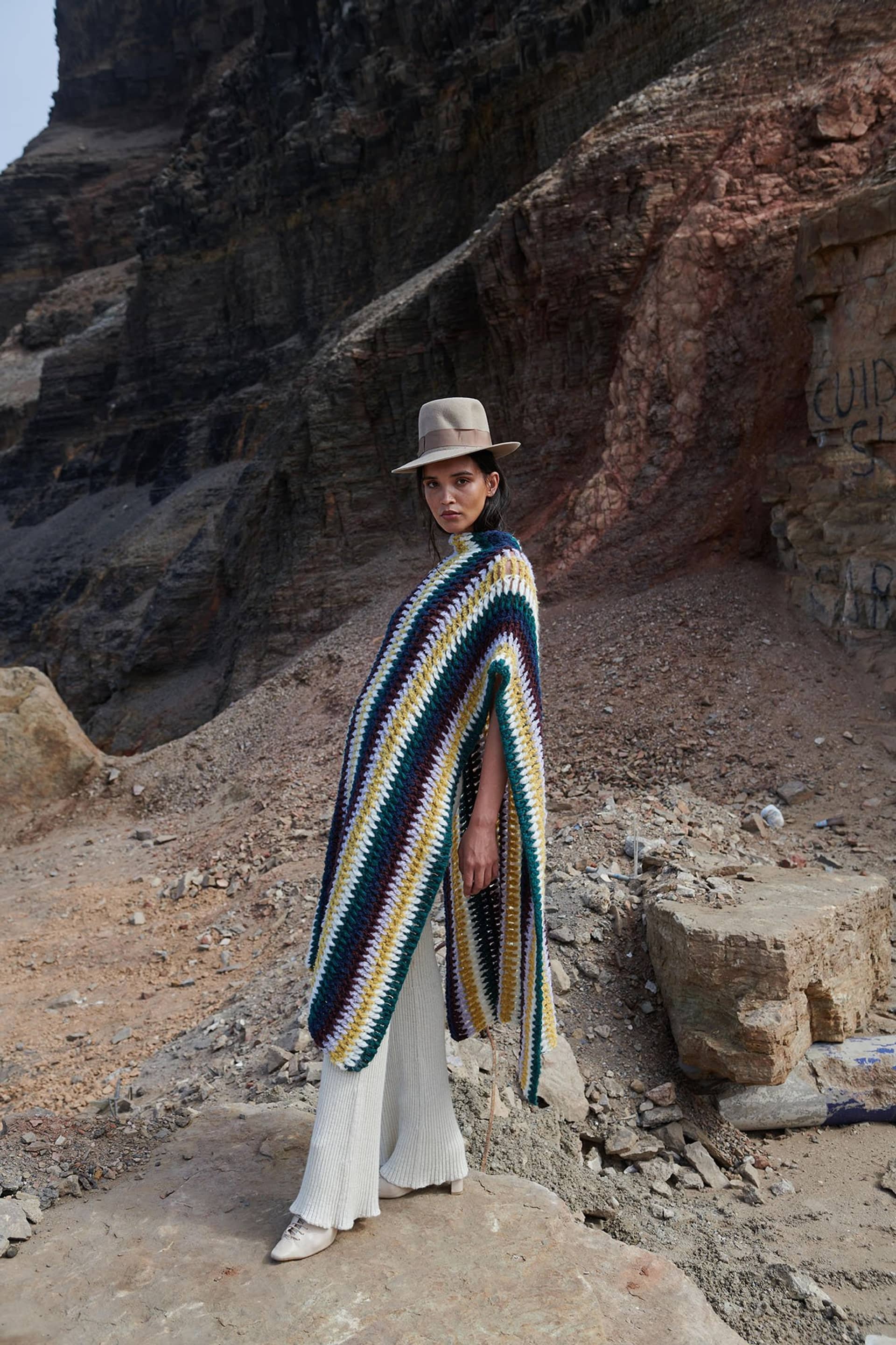 MANGO cape in Multi color made by AYNI