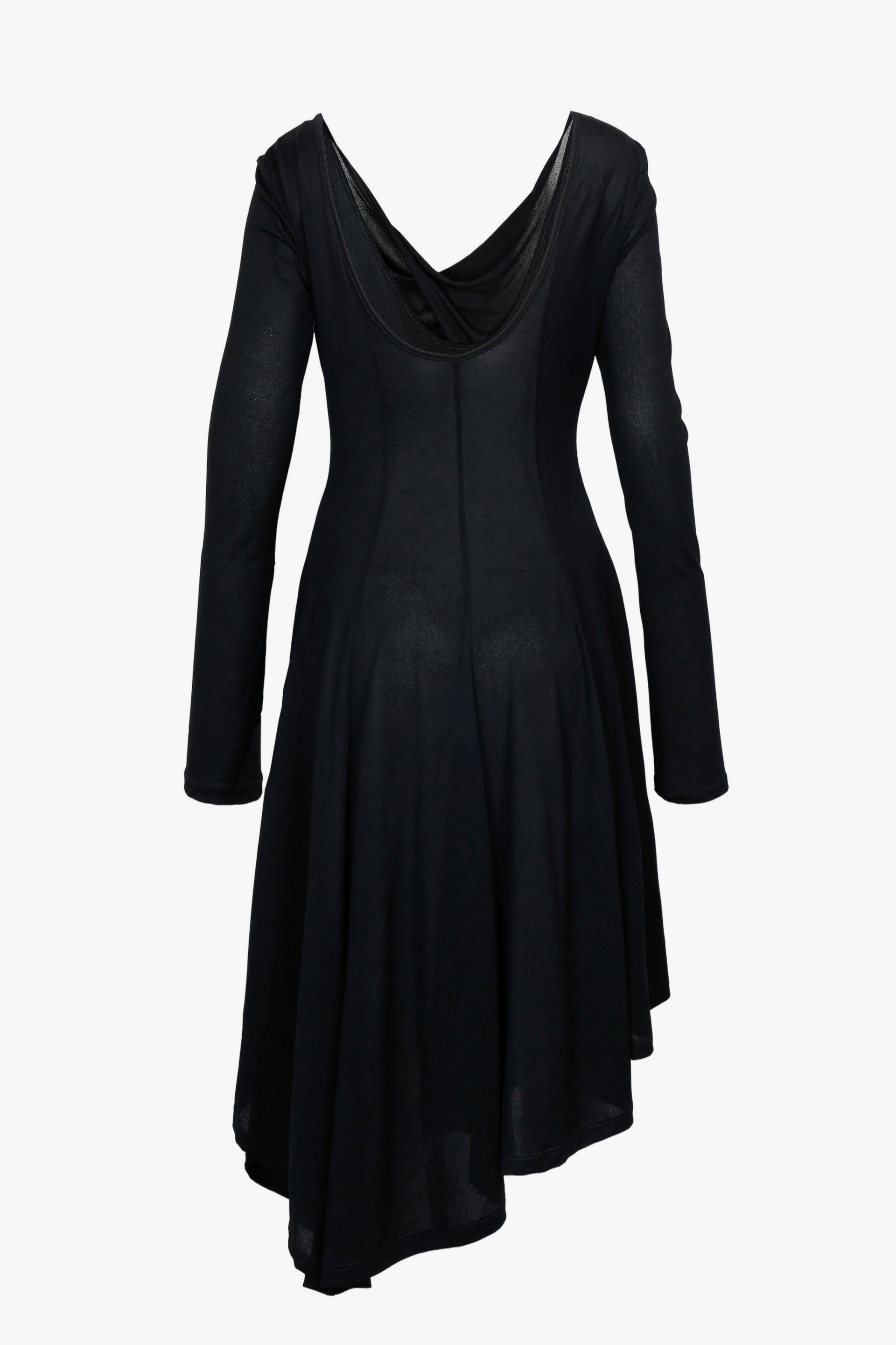 LONG SLEEVE FITTED KNIT DRESS WITH TWISTED DETAILS made by YIBRI