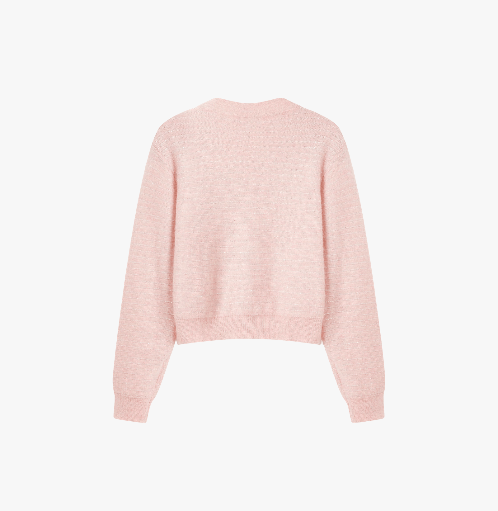 SEQUINED SHORT CARDIGAN in Pink made by CRUSH Collection