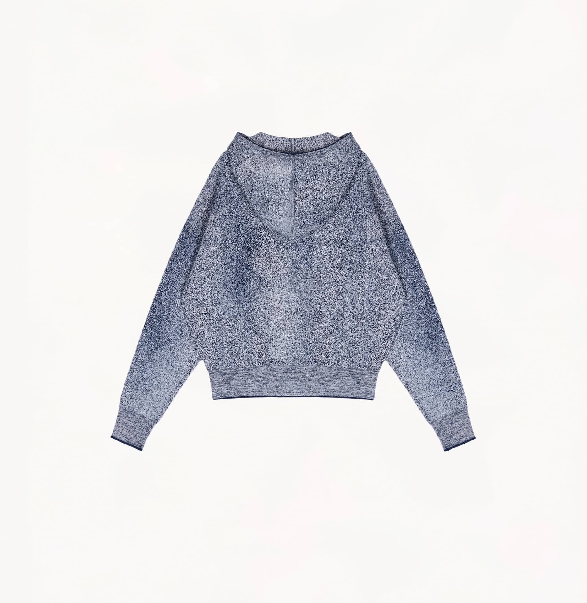 DENIM-LOOK HOODED CARDIGAN made by CRUSH Collection