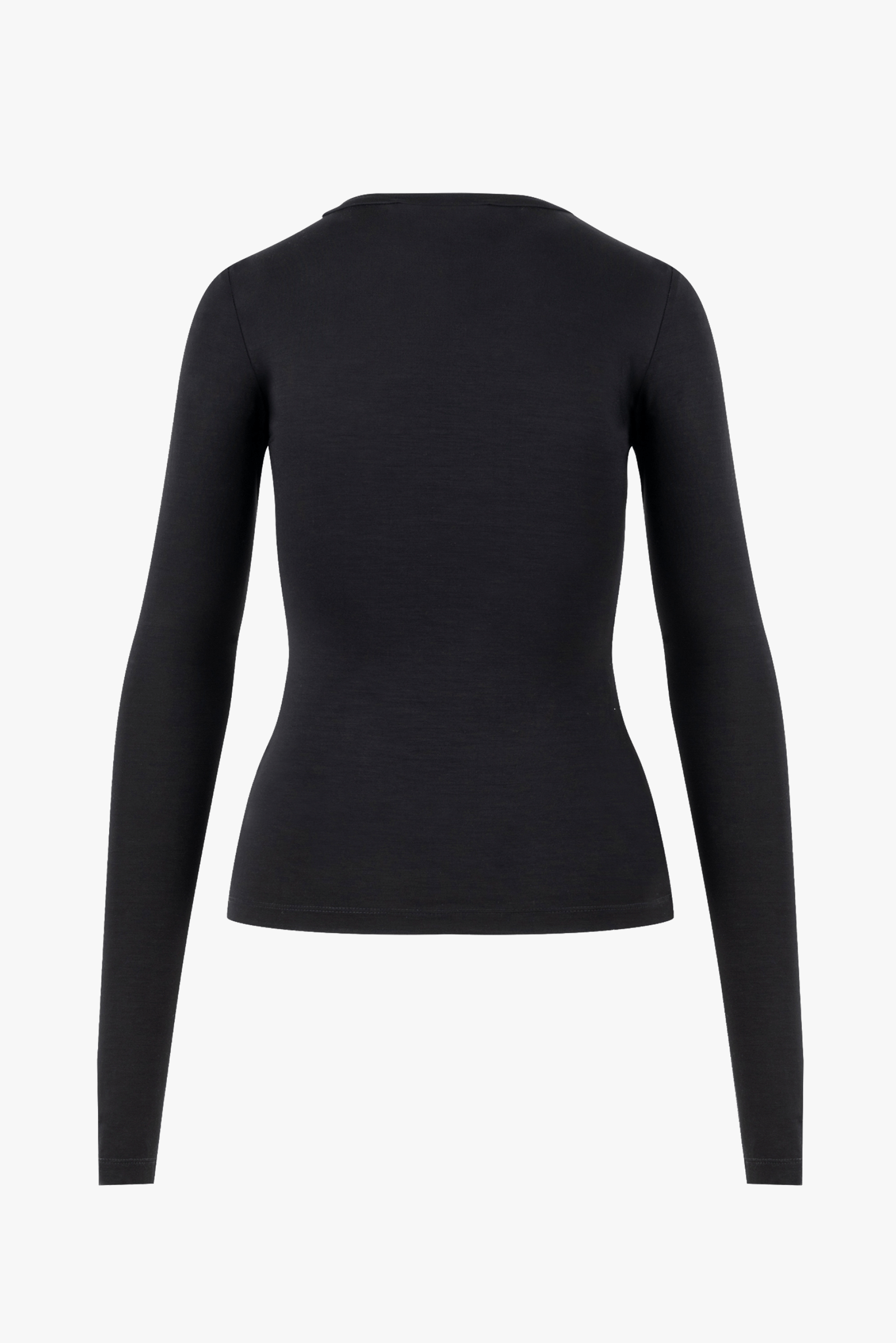 Black twisted blouse made by BENU Studio