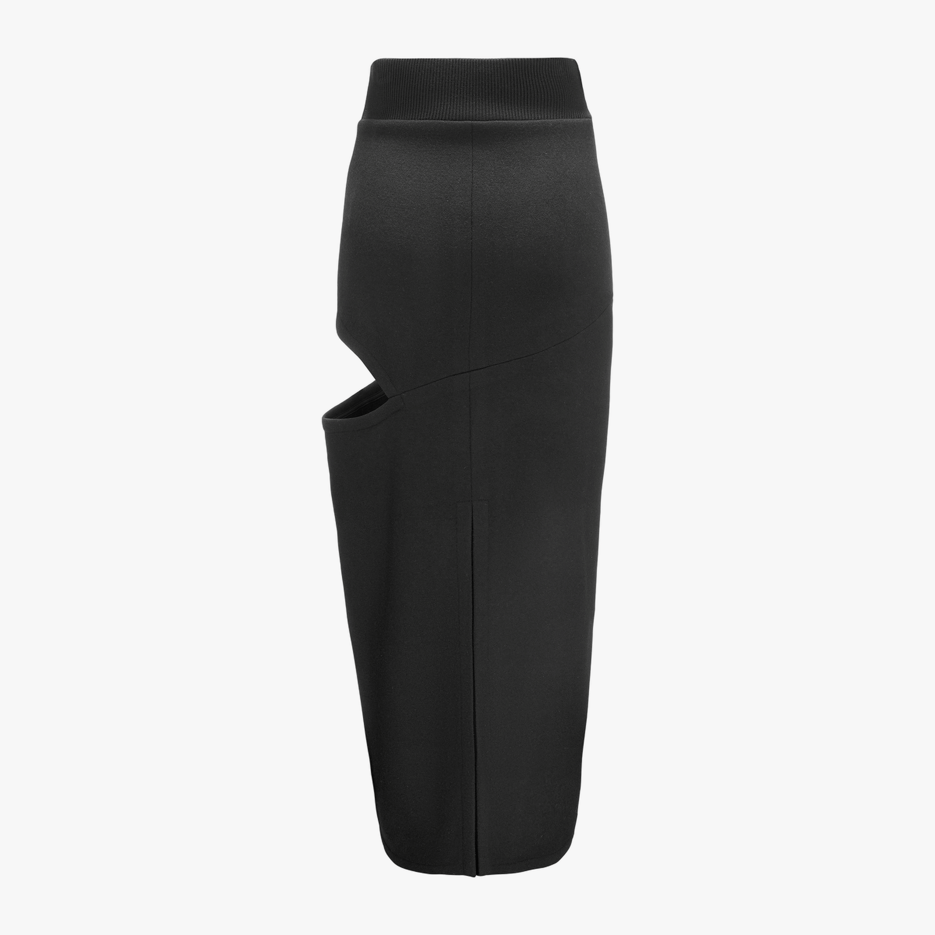 Long Skirt With A Cutout In Black made by YAVORSKA