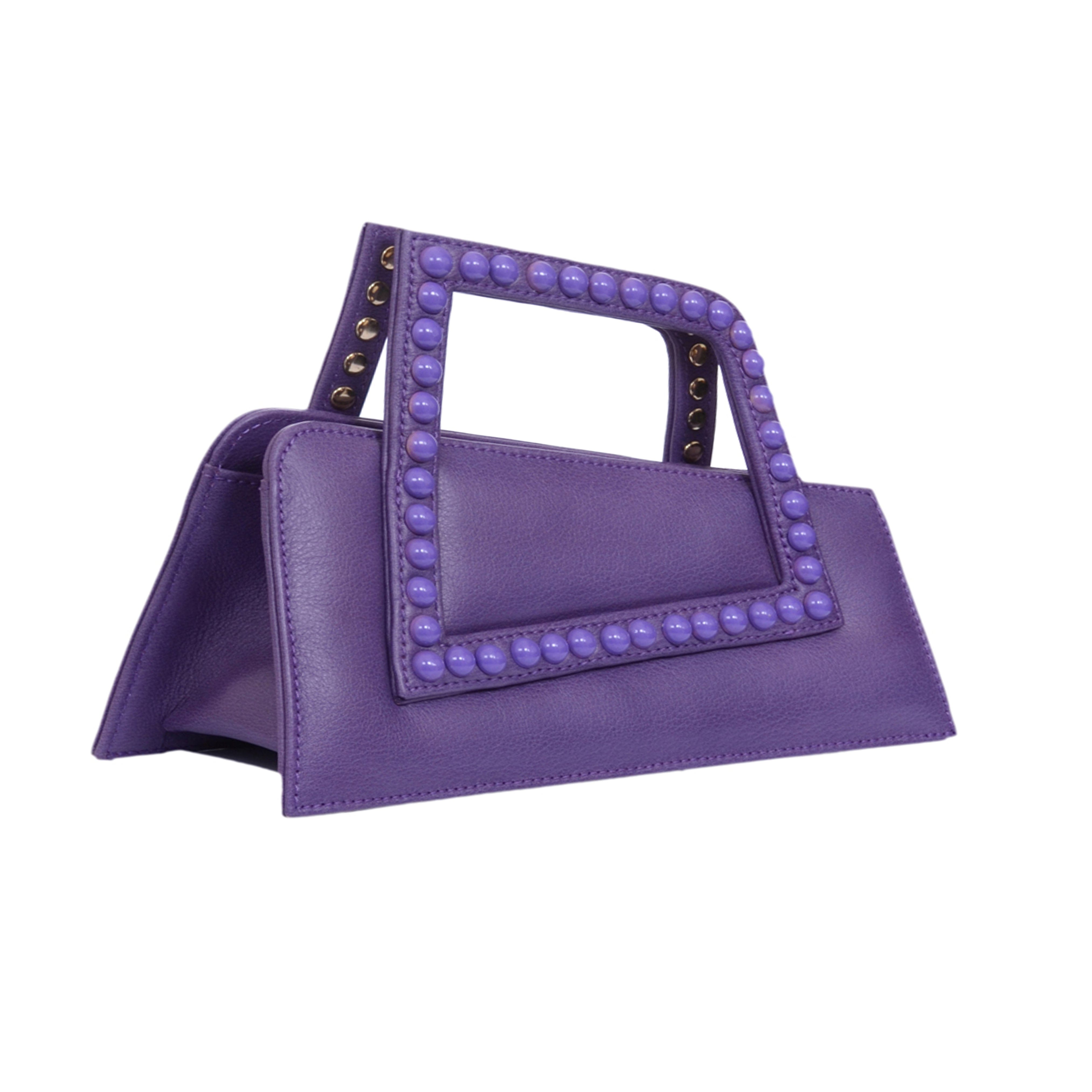 Jalila - Purple - Top Handle Bag made by ALIEL