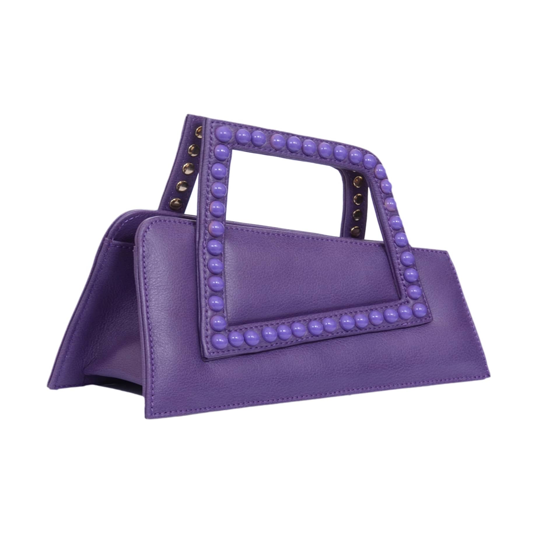 Jalila - Purple - Top Handle Bag made by ALIEL