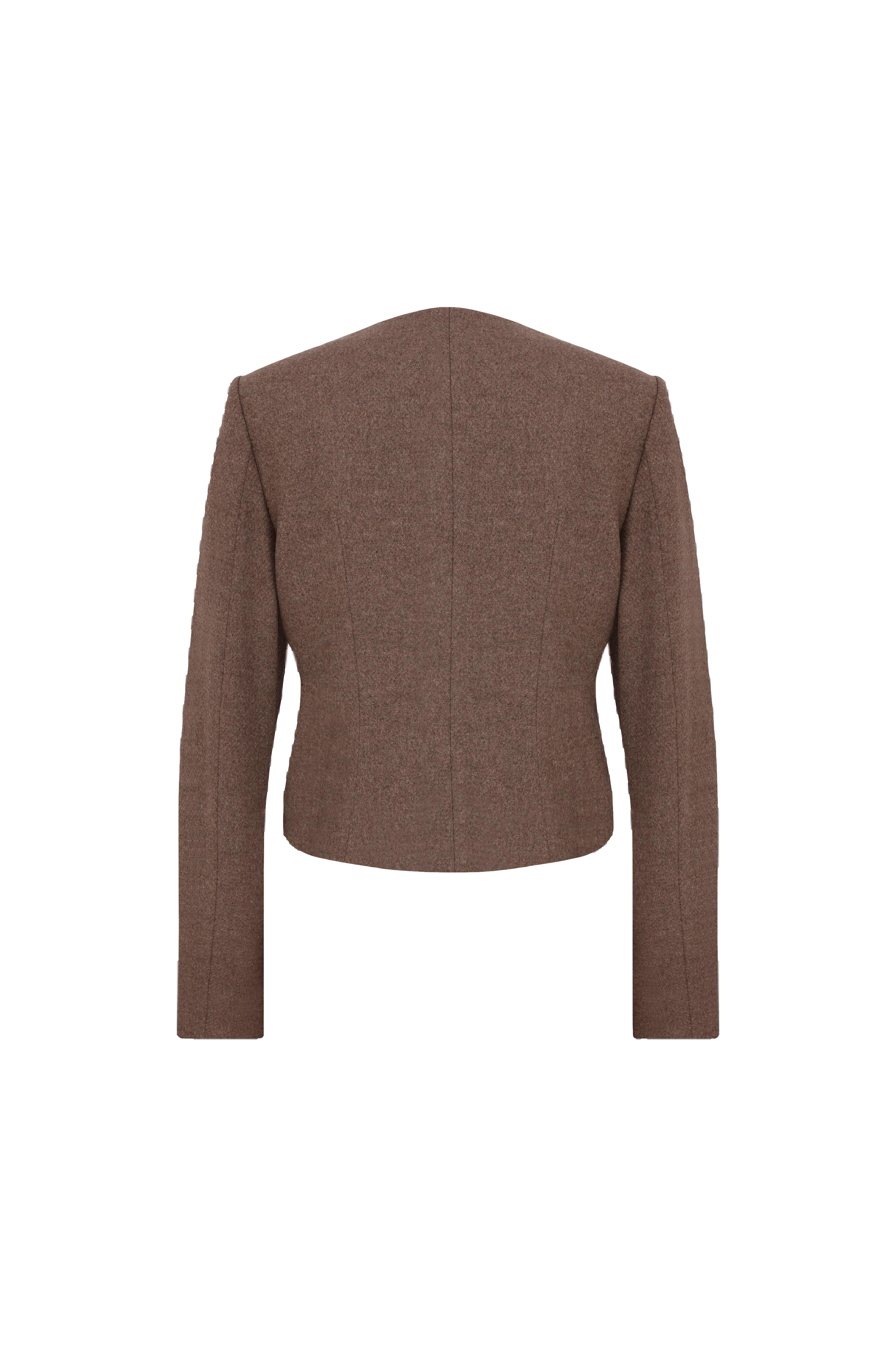 Irma Wool Jacket  in Mocha in Brown made by Nazli Ceren