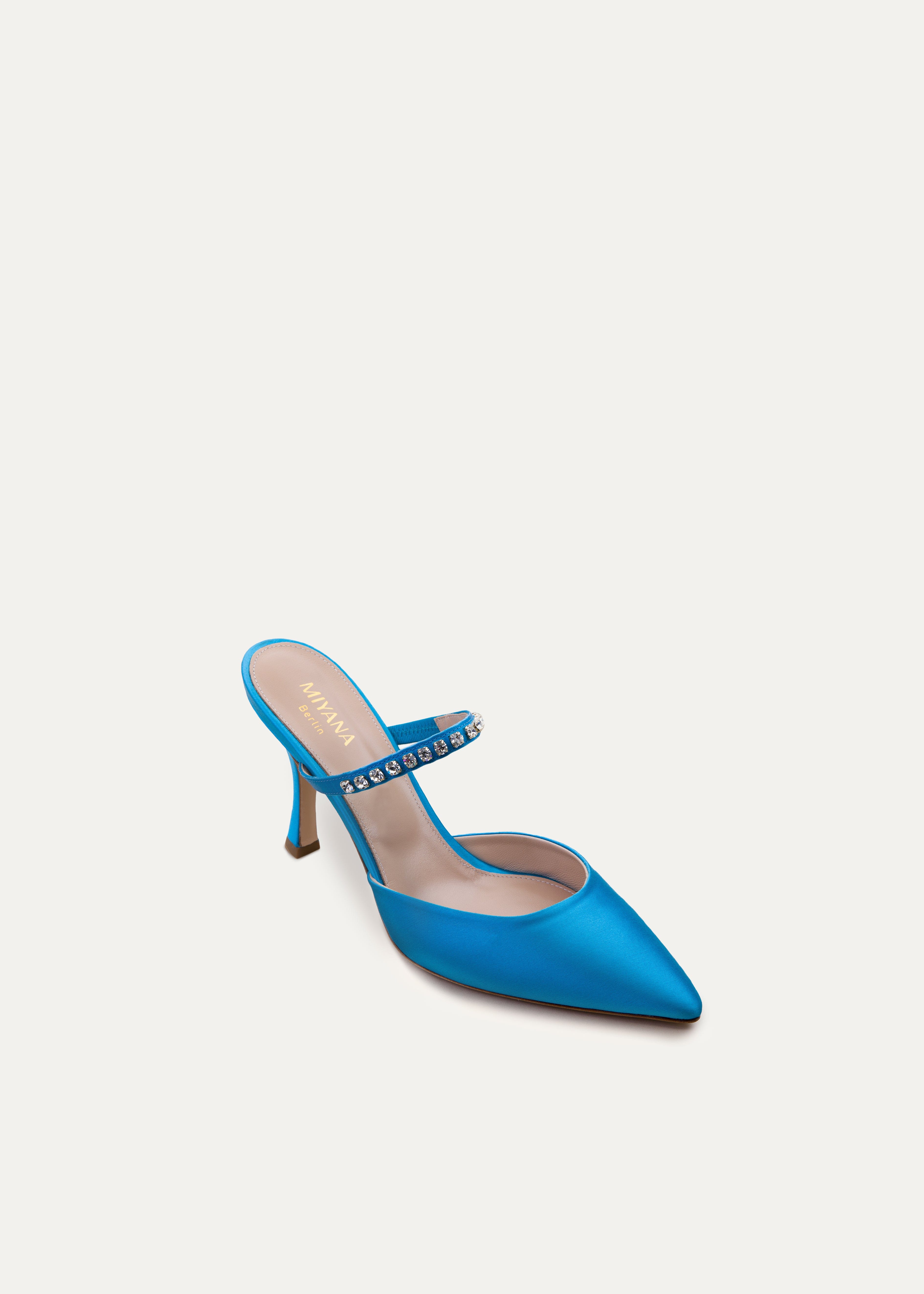 Louna Mules in Blue made by Miyana Berlin