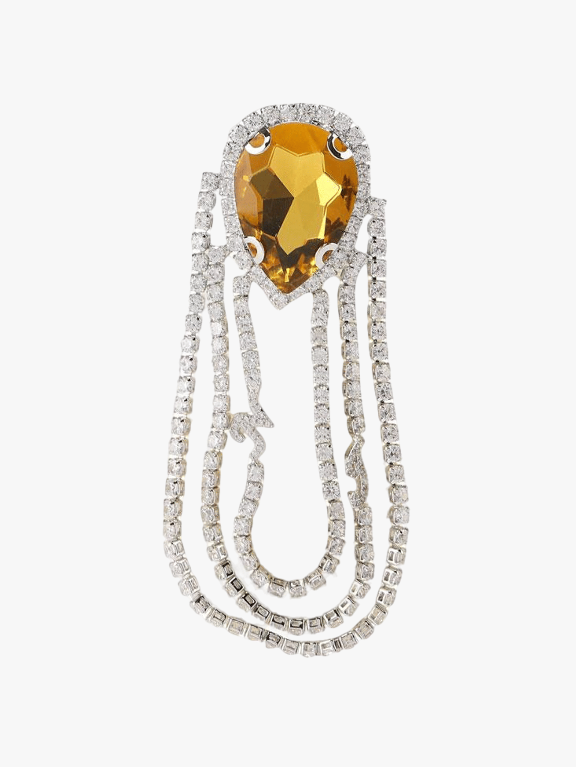 Crystal Teardrop Earrings in Rustic Gold in Yellow made by Nana Jacqueline