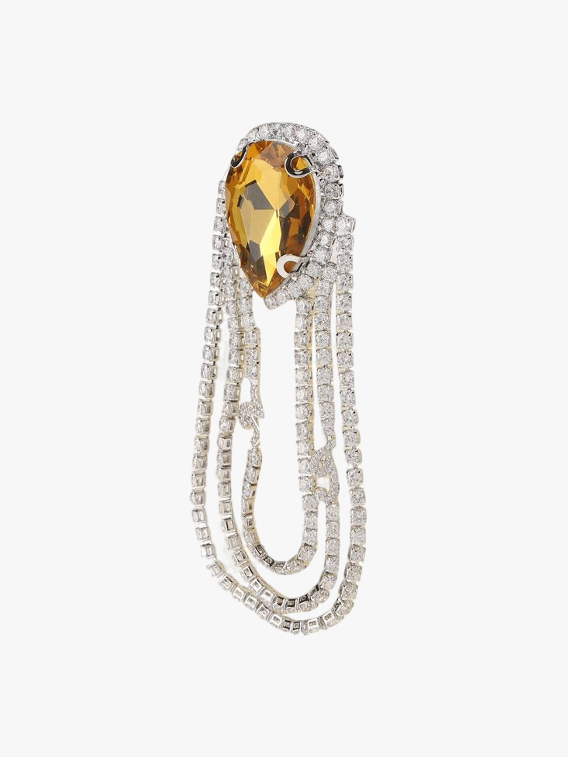 Crystal Teardrop Earrings in Rustic Gold in Yellow made by Nana Jacqueline