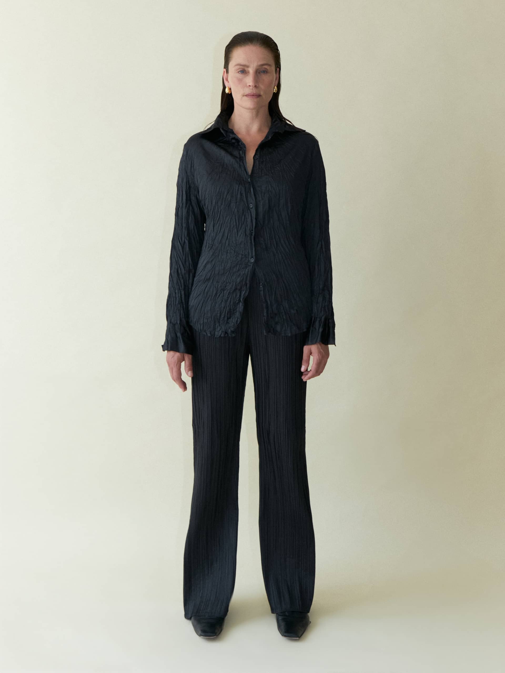 Crinkle Satin Shirt made by CAHAYA STUDIOS