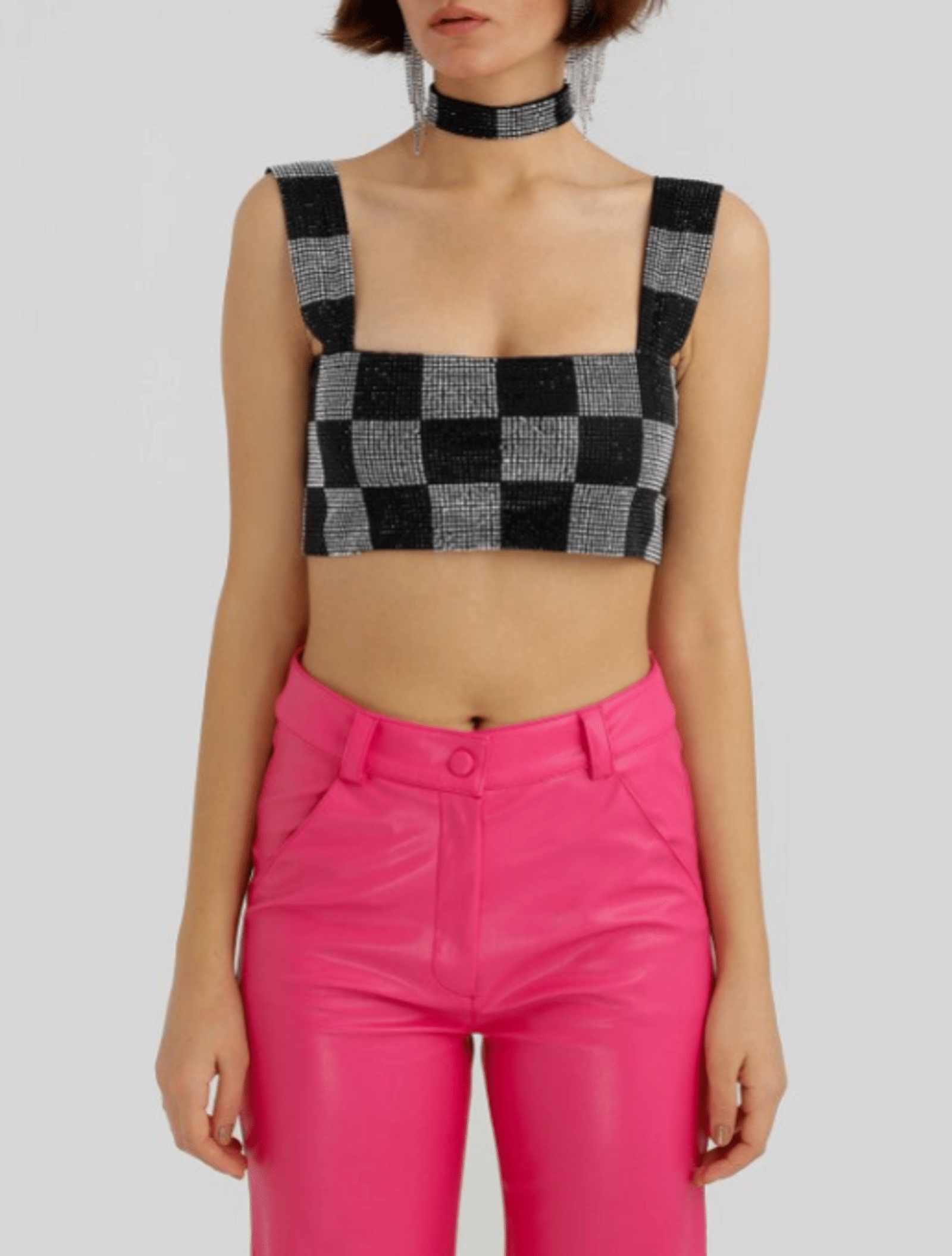 Checkered Glitter Top made by Declara