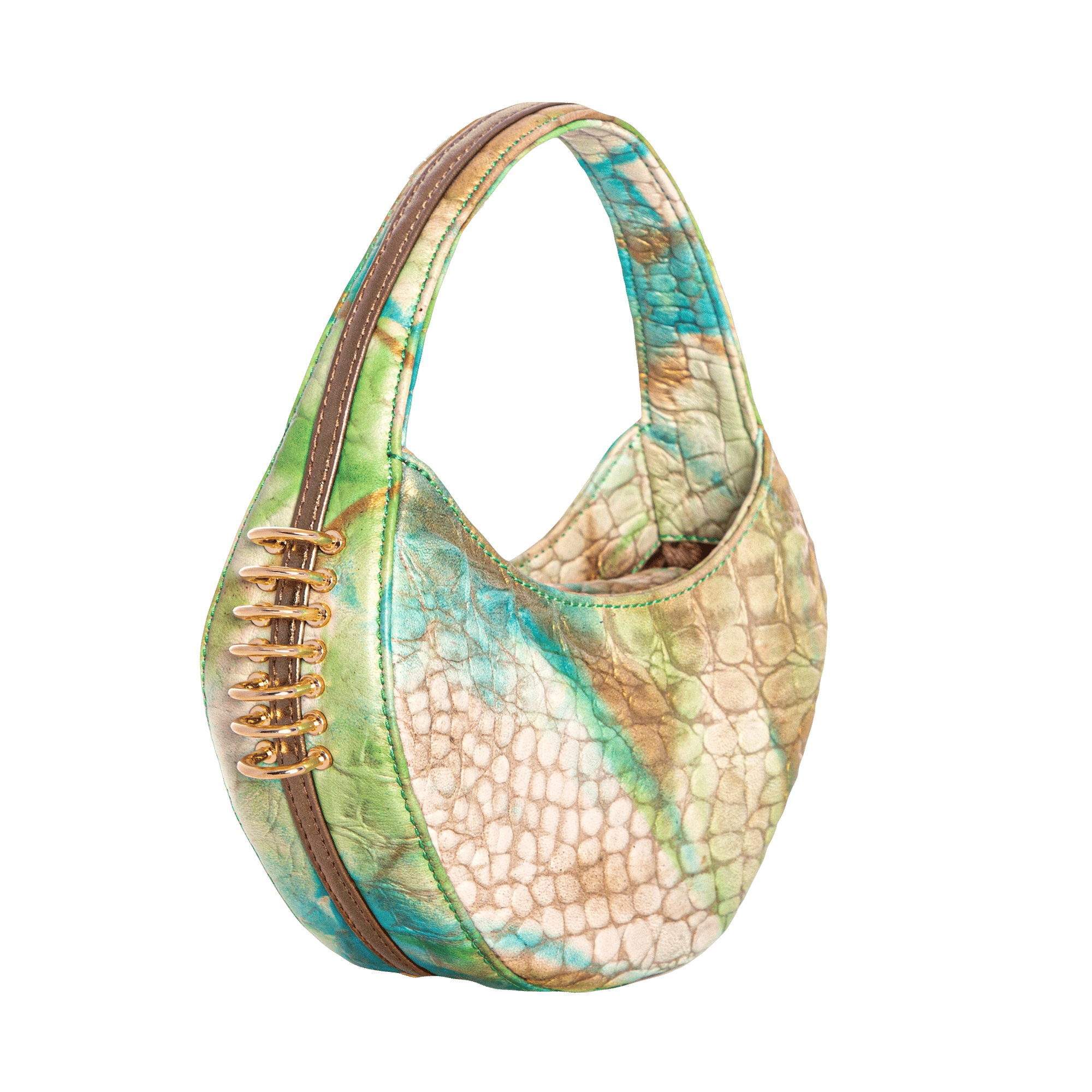 Jari'aa - Turquoise - Half Moon Bag made by ALIEL