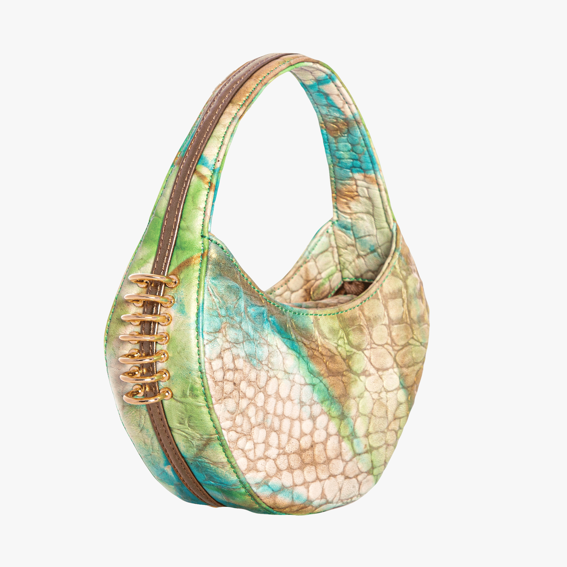 Jari'aa - Turquoise - Half Moon Bag made by ALIEL