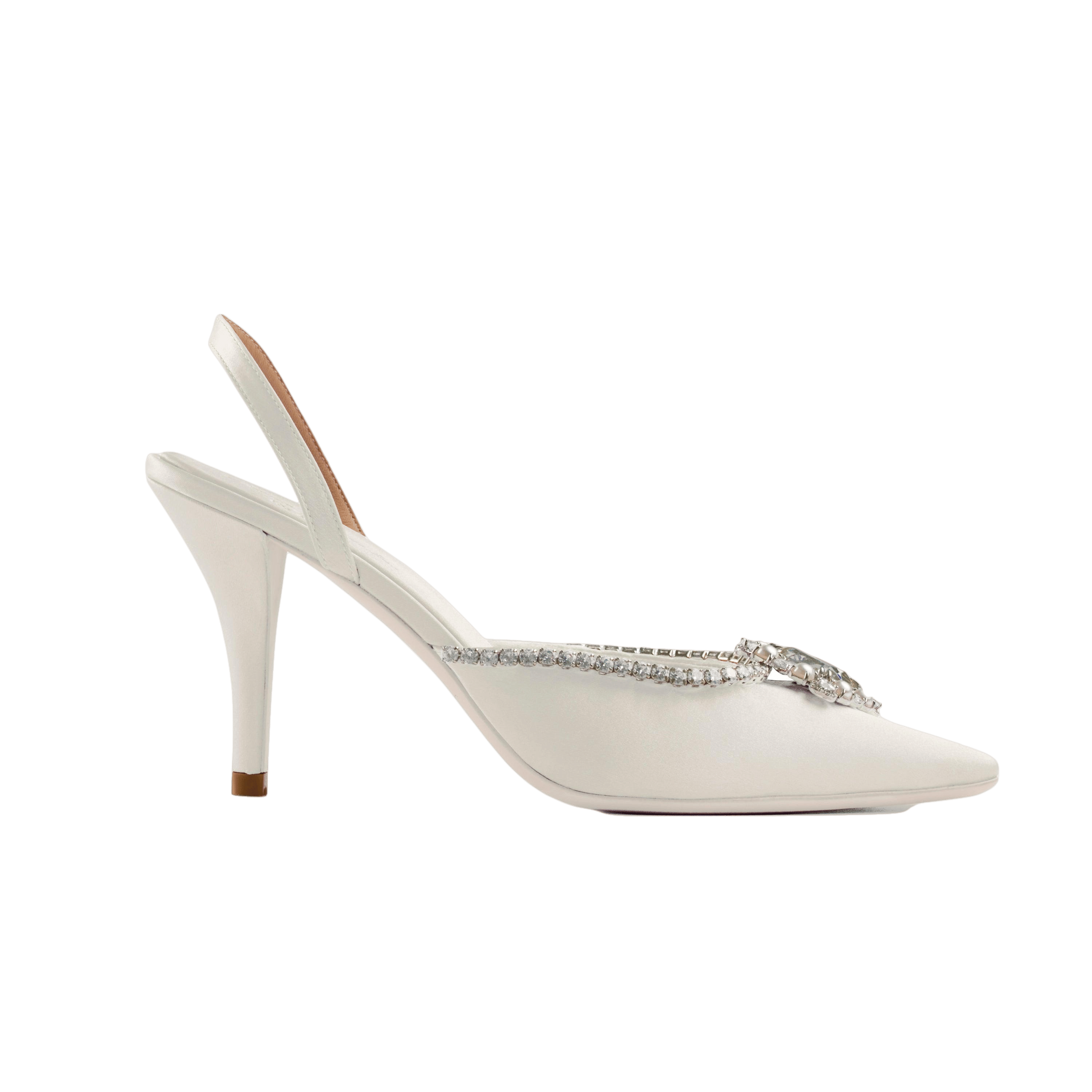 White Nia Heels (Final Sale) made by Nana Jacqueline