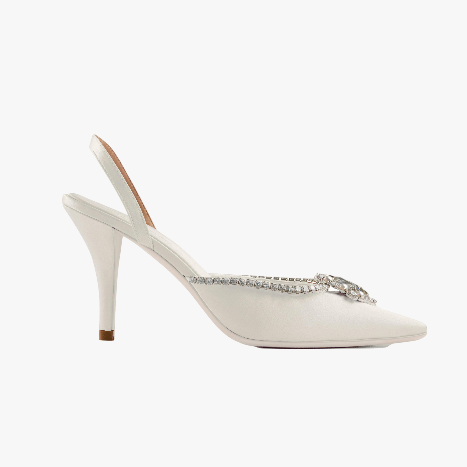 White Nia Heels (Final Sale) made by Nana Jacqueline