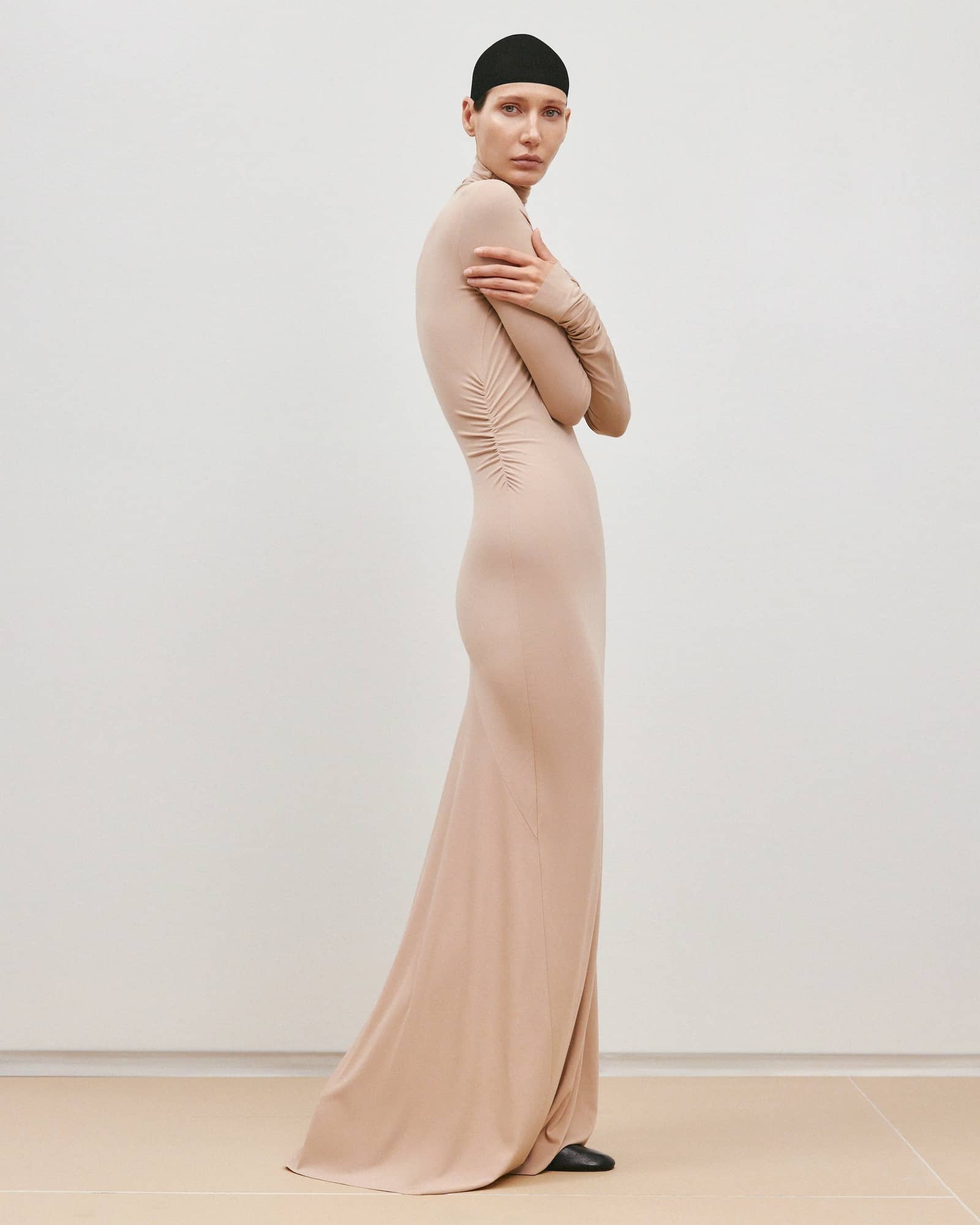 Beige Dress made by A.M.G