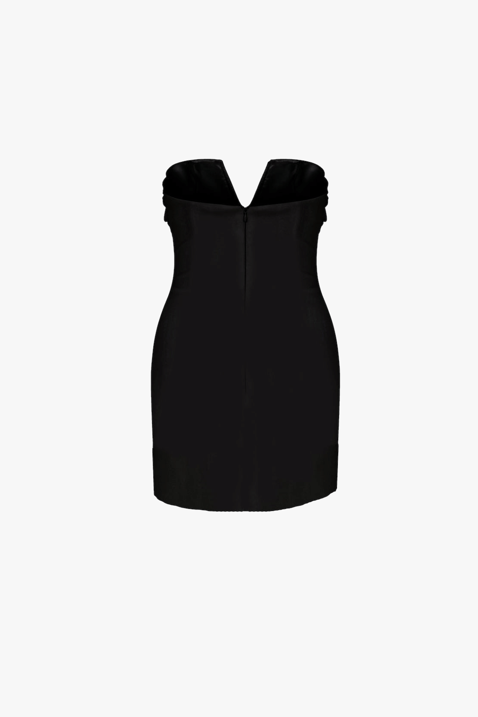 Miora Crepe Mini Dress in Black made by Nazli Ceren