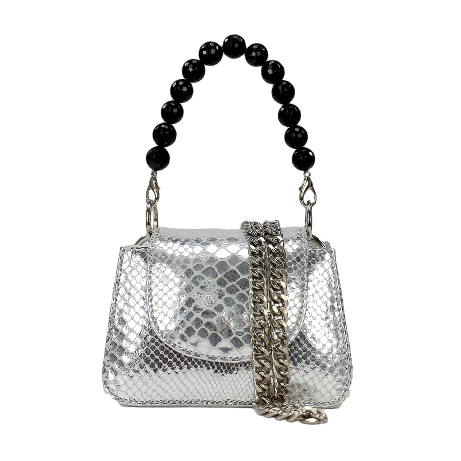 Horra - Metallic Silver - Mini Bag made by ALIEL