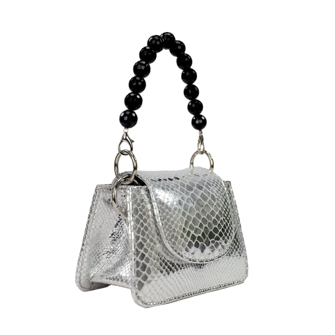 Horra - Metallic Silver - Mini Bag made by ALIEL